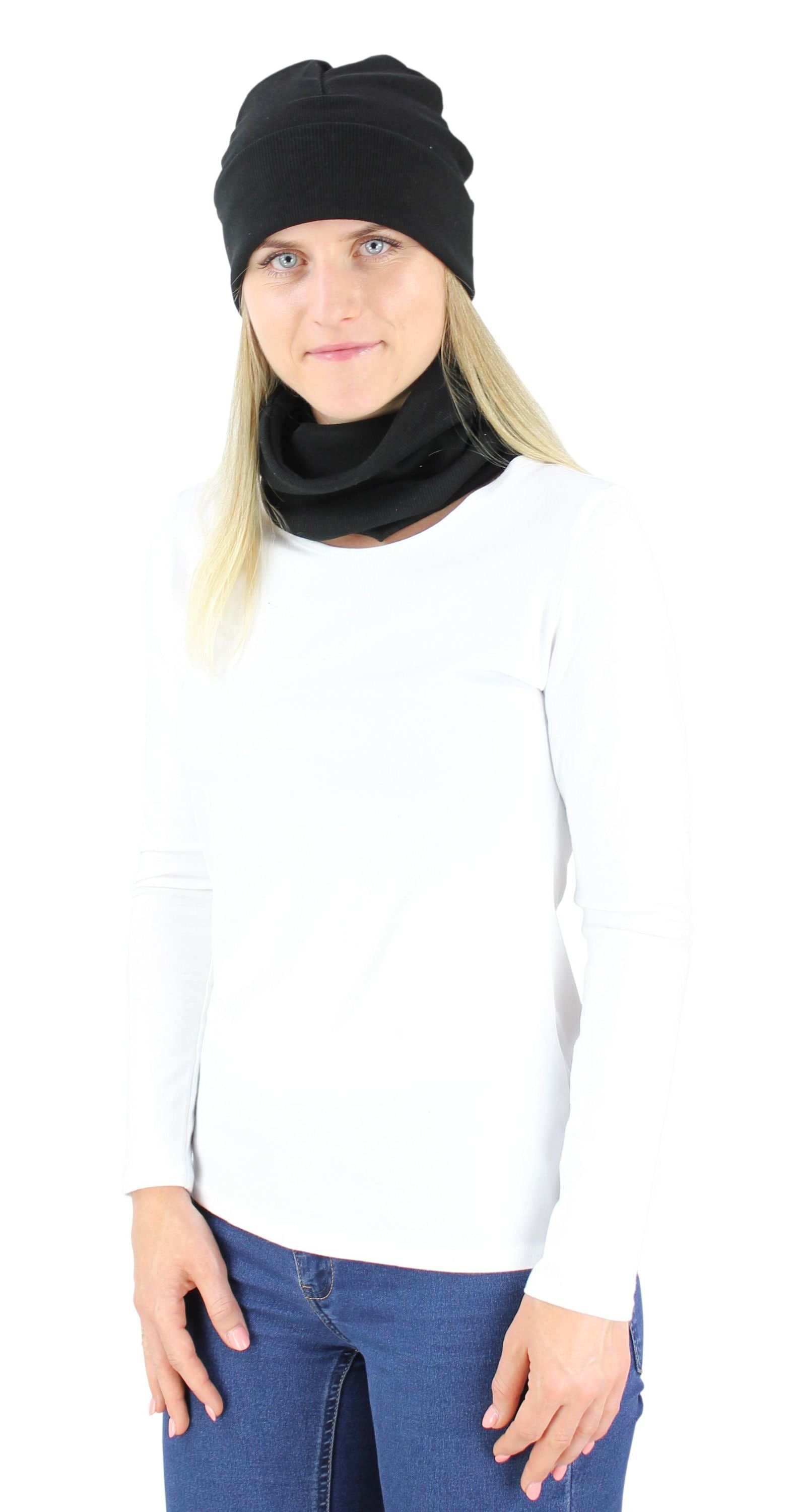 ALKATO Beanie »Mütze Alkato Unisex Beanie Mütze und Schal Set Uni«