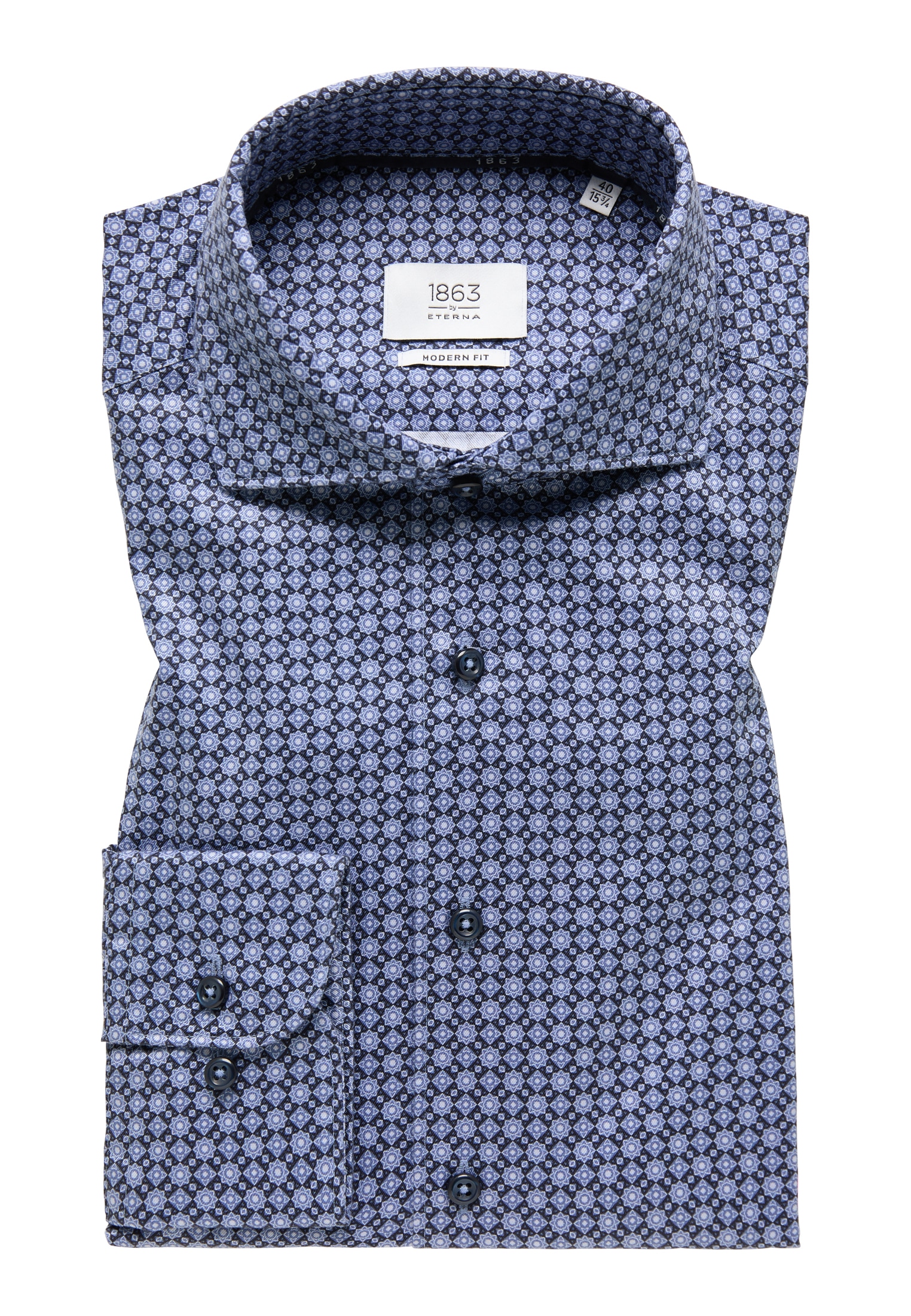 Eterna Langarmhemd »MODERN FIT« EASY IRON (bügelleicht)