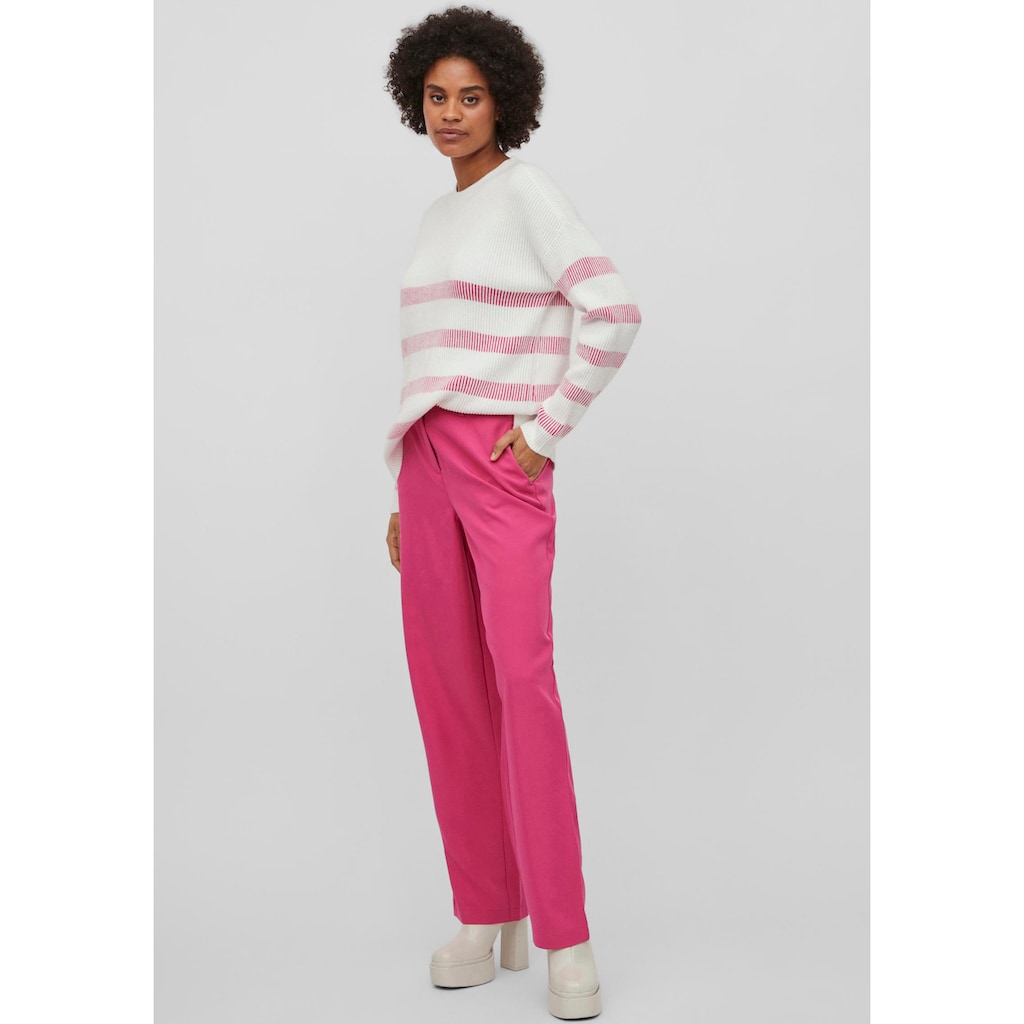 Vila Rundhalspullover »VIRIL STRIPE L/S KNIT TOP - NOOS«