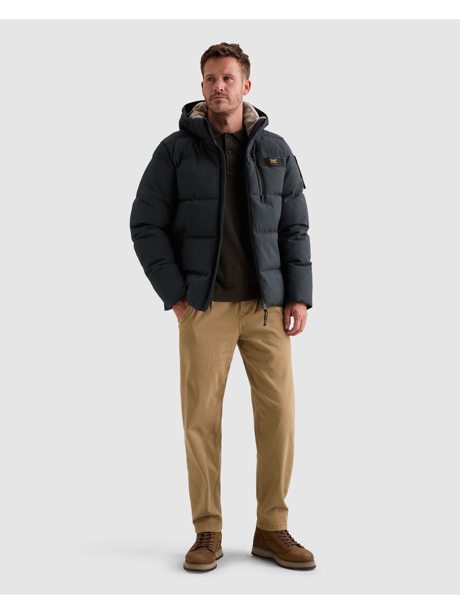 PME LEGEND Steppjacke mit Kapuze Taschen mit Reißverschluss