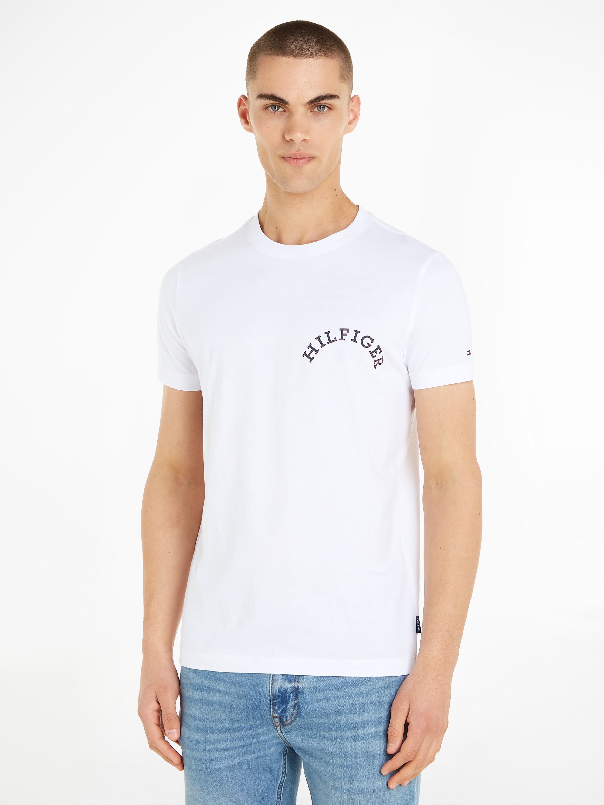 T-Shirt »MONOTYPE BACK PRINT«, mit Logo-Druck auf der Brust