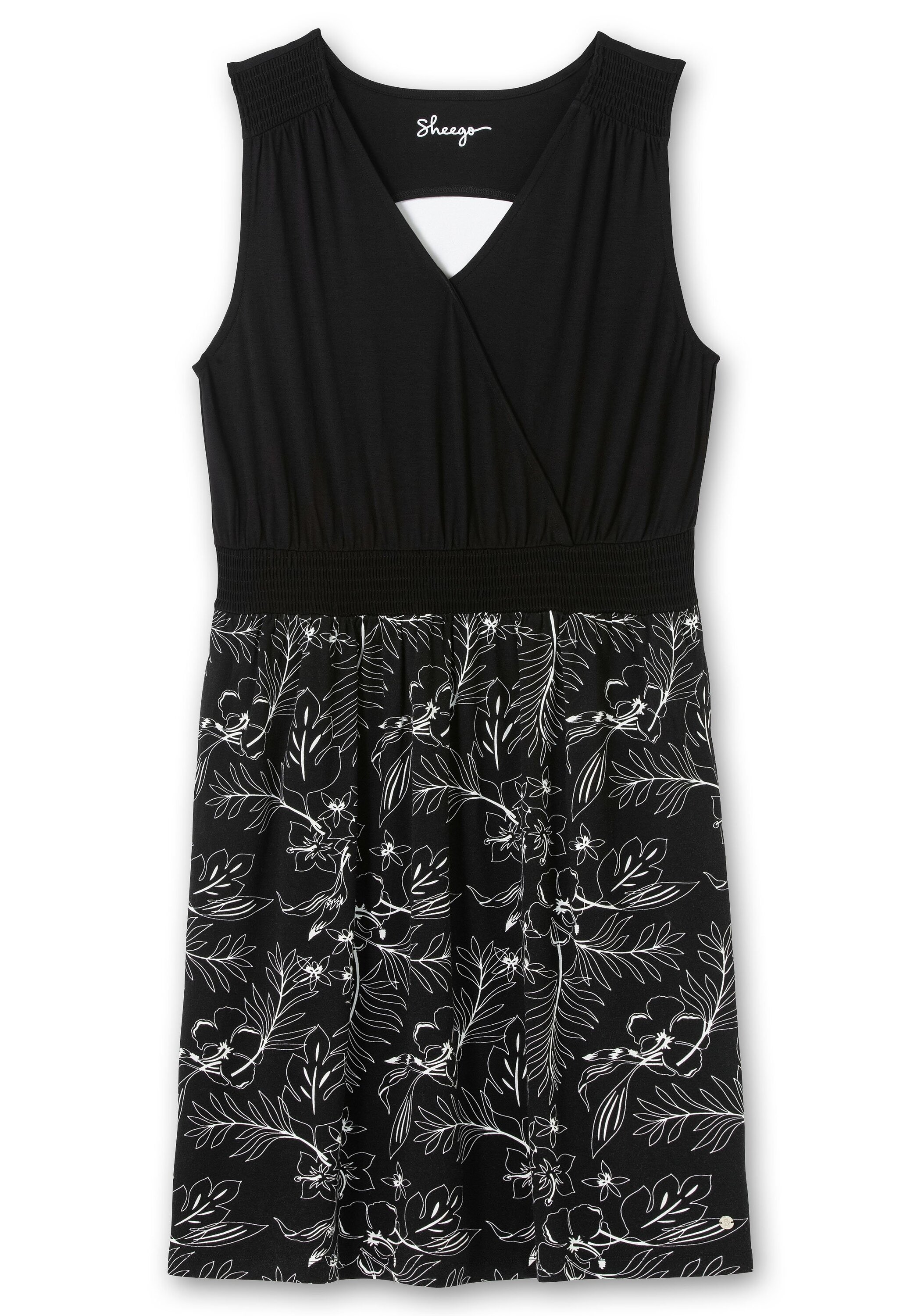 Sheego Jerseykleid »Jerseykleid in Wickeloptik, mit Cut-out hinten«