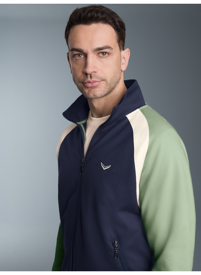 Trigema Trainingsjacke »TRIGEMA Sweatjacke mit Stehkragen«, (1 St.)