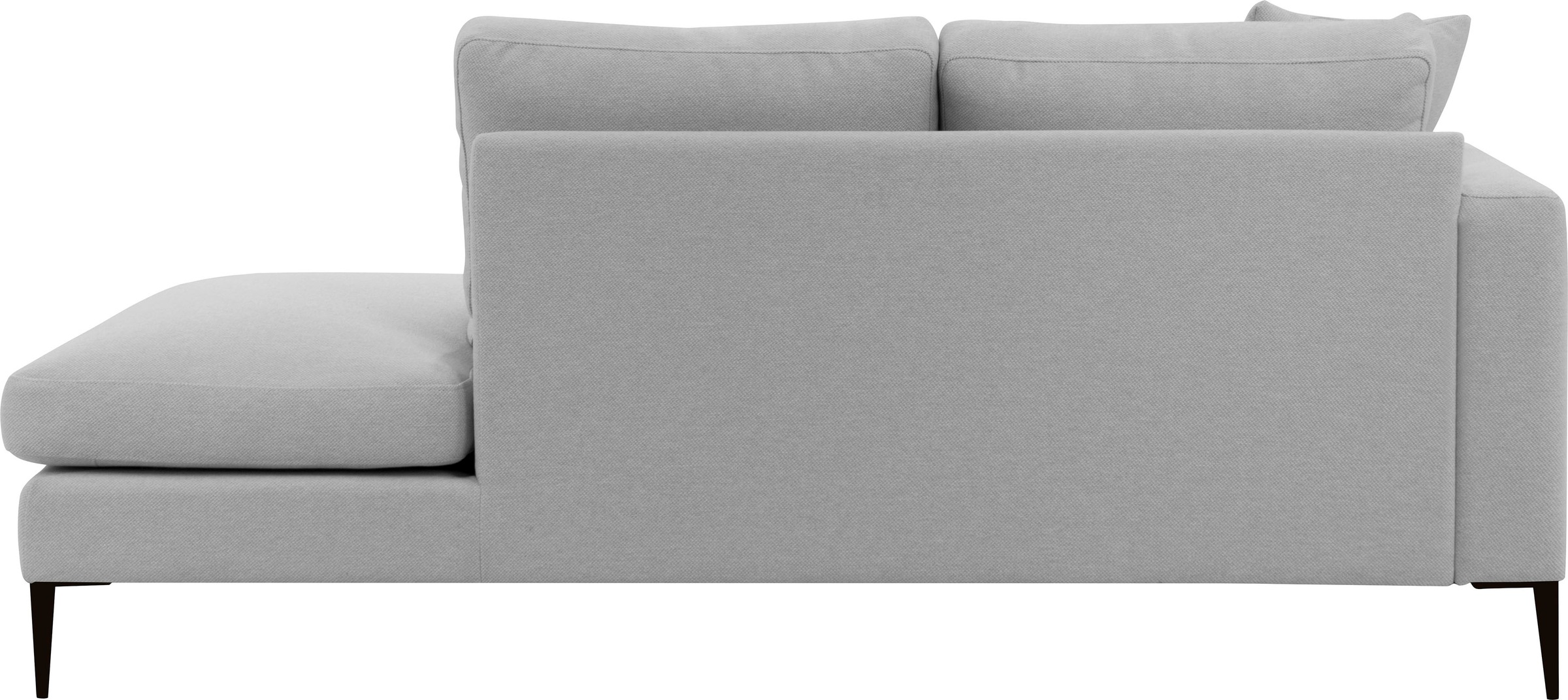 Leonique Recamiere »Cozy Chaiselongue, Maße B/T/H: 195/97/80 cm« mit losen Kissen und Metallbeinen, Armlehne links oder rechts wählbar