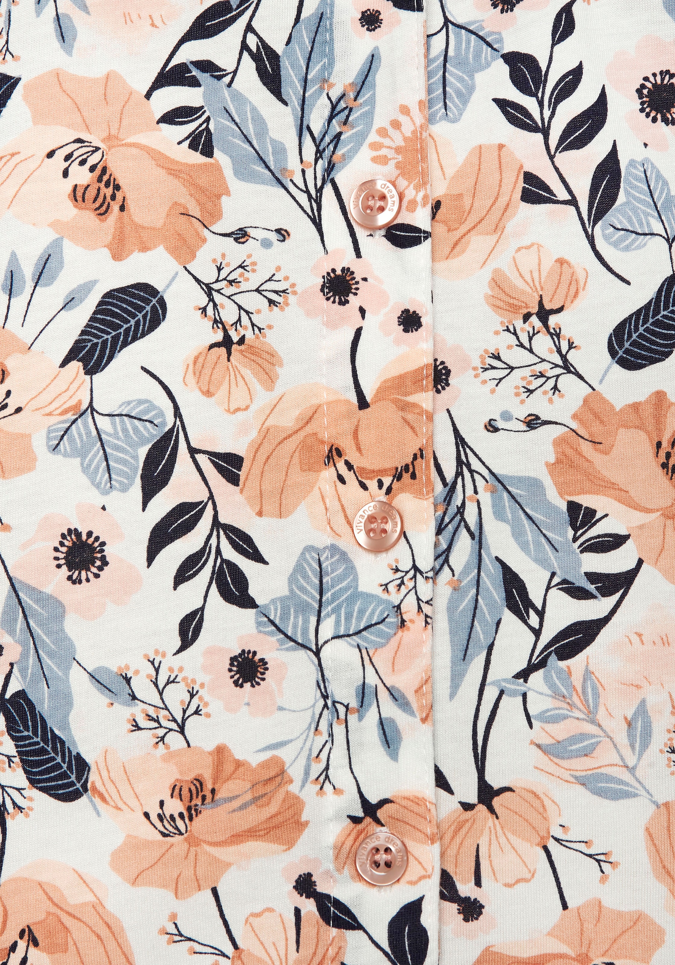 Vivance Dreams Nachthemd 1-teilig,  Brusttasche mit aufgesetzter Brusttasche