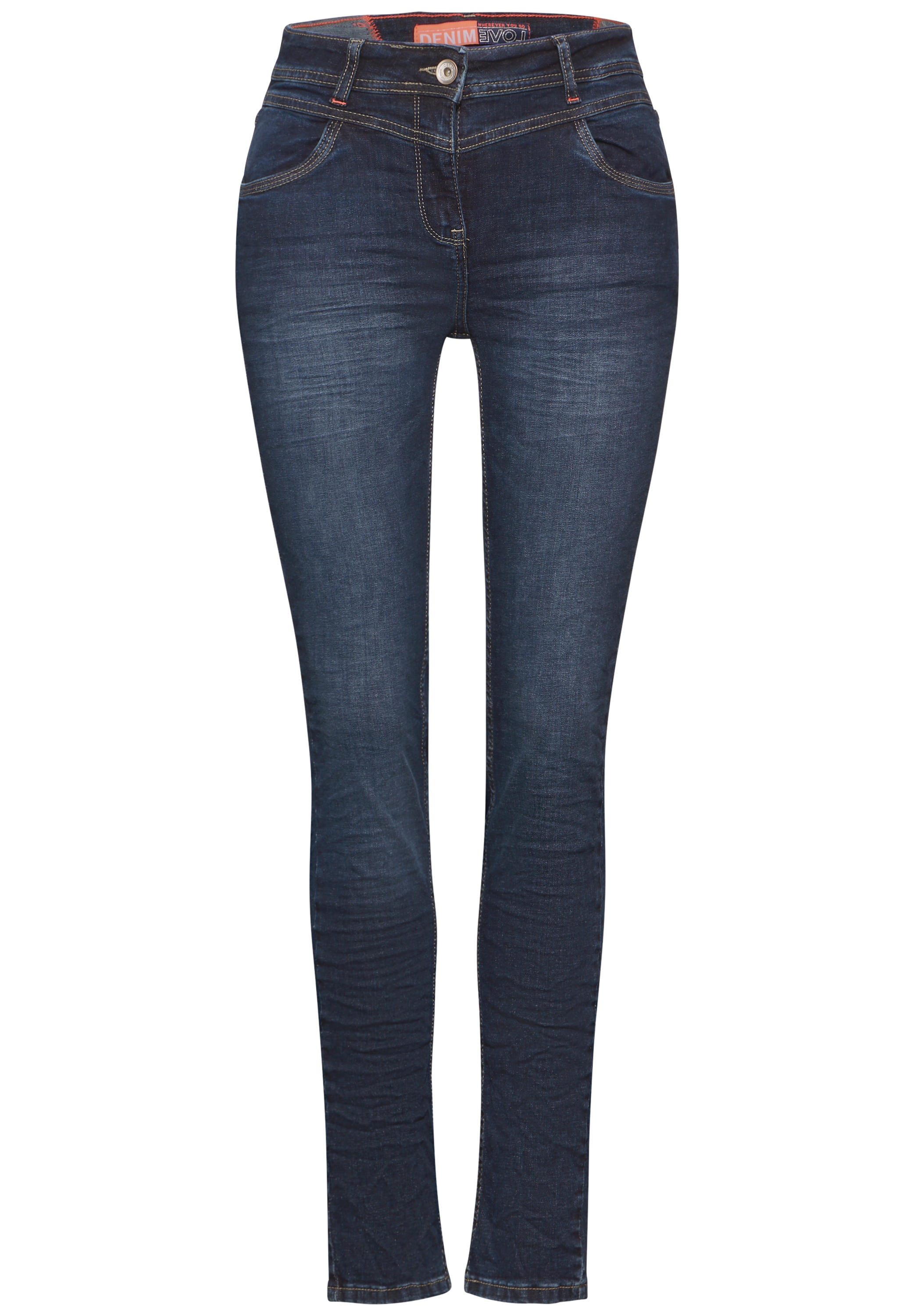 Cecil Slim-fit-Jeans, in blauer Waschung