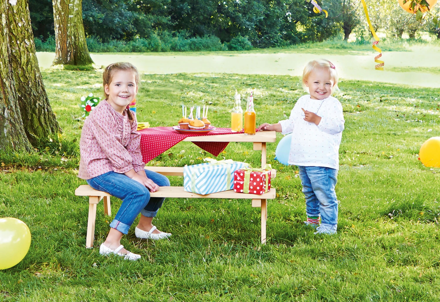 Pinolino® Garten-Kindersitzgruppe »Nicki«, ♕ BxHxT: 90x79x50 bei cm Picknicktisch