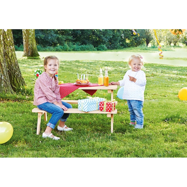 Pinolino® Garten-Kindersitzgruppe »Nicki«, Picknicktisch, BxHxT: 90x79x50 cm  bei ♕