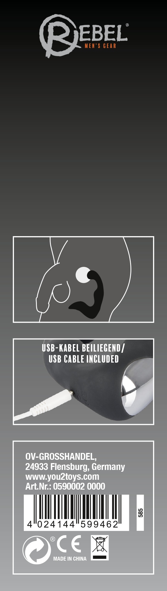 REBEL Anal-Stimulator »P-Punkt Vibrator Prostatavibrator« ()