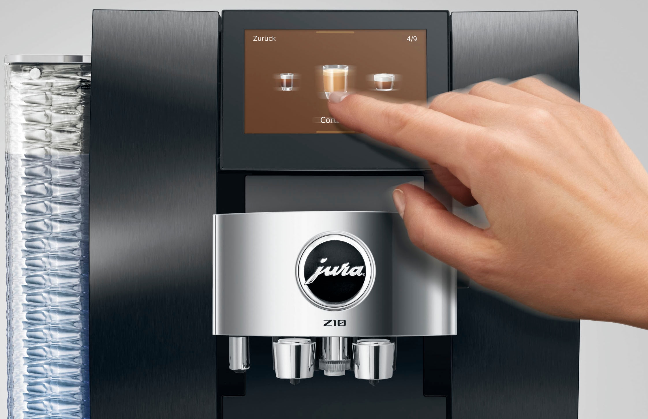 JURA Kaffeevollautomat »15609 Z10 (EB), Aluminium Black« 51 Spezialitäten, Touch, Light & Cold Brew
