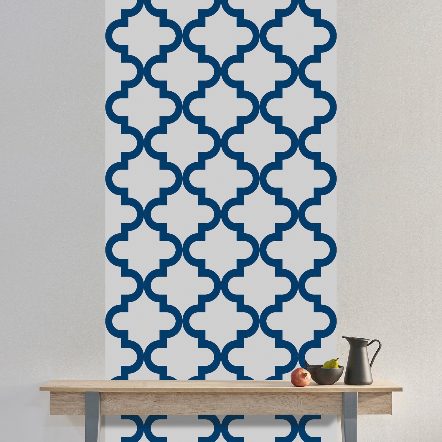 queence Vinyltapete »Quek - blau«, gemustert-Farbverlauf-bedruckt-abstrakt, 90x250cm, selbstklebend, kinderleichte Anbringung, Sticker