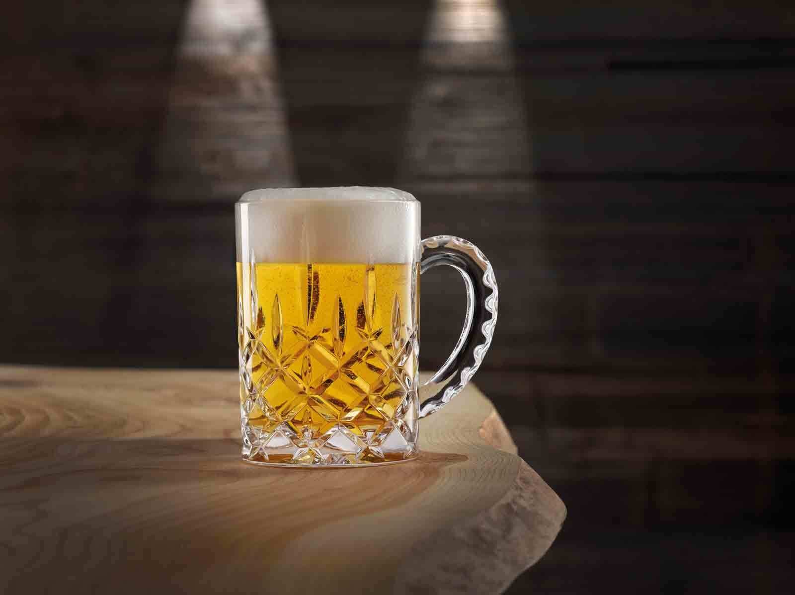 Nachtmann Bierglas »Bierkrug Noblesse 600 ml transparent« Erhöhte Bruchfestigkeit, Kristallglas, spülmaschinenfest