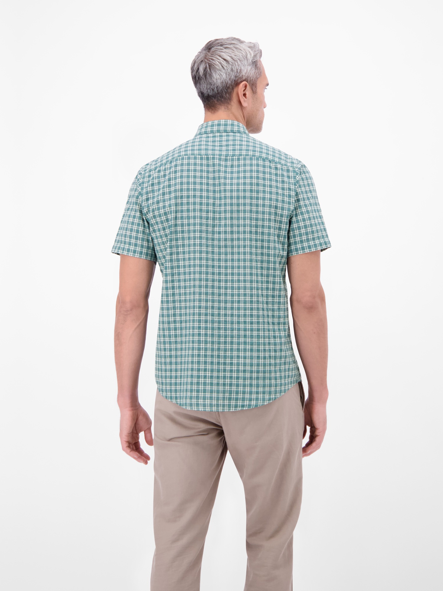 LERROS Kurzarmhemd »Kariertes Kurzarmhemd in Seersuckerqualität«