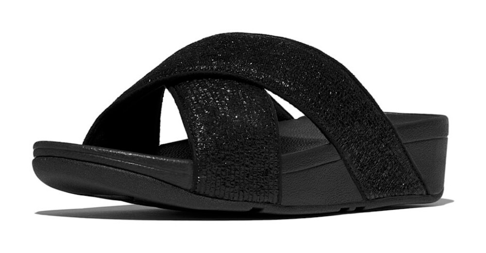 Fitflop Pantolette »LULU CRINKLED SHIMMER«  Slides, Badeschuh, Abendmode mit Glitter