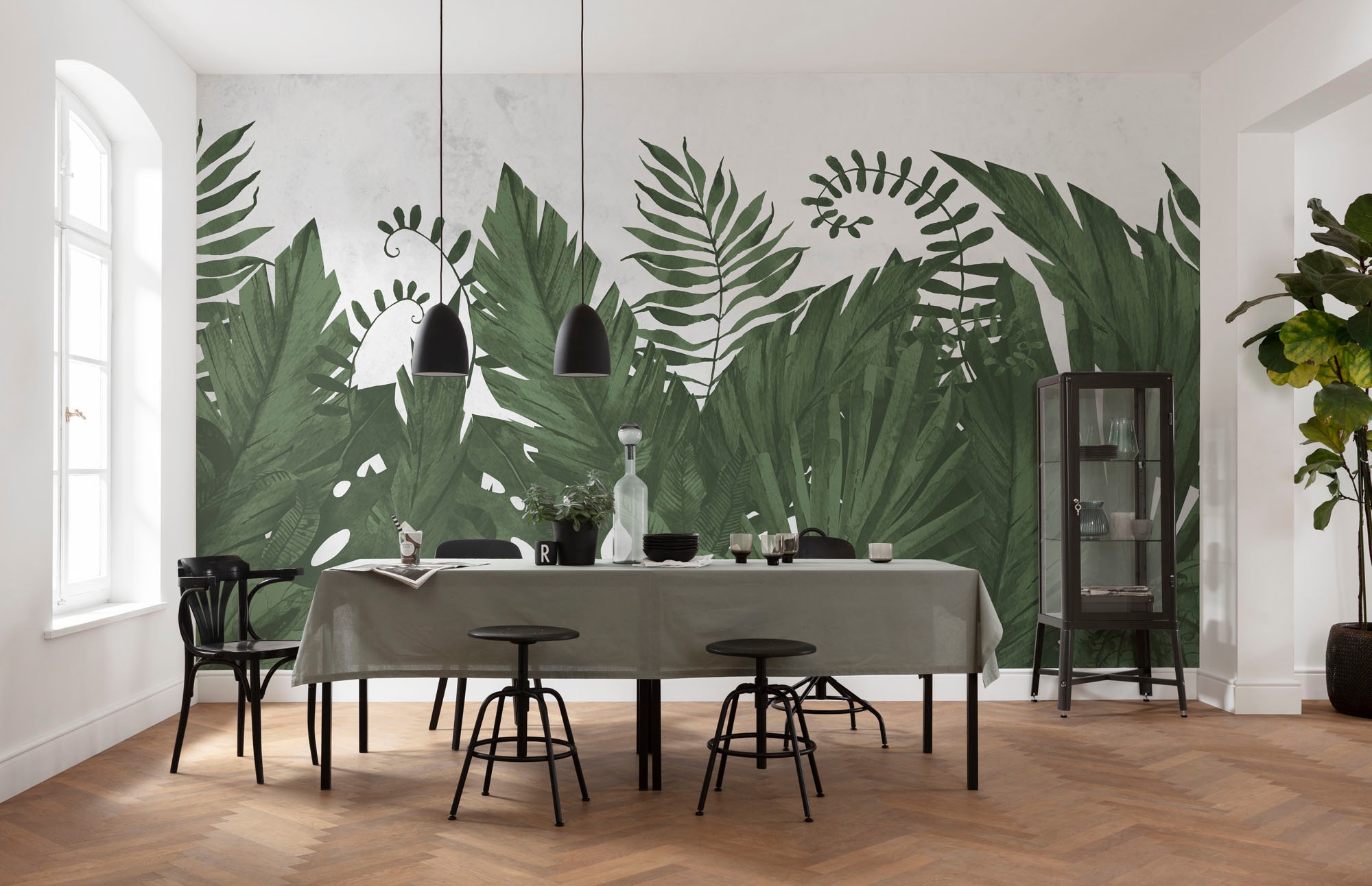 Komar Fototapete »Digitaldruck Vlies - Botanic Harmony - Größe 500 x 250 cm«, bedruckt, Wohnzimmer, Schlafzimmer