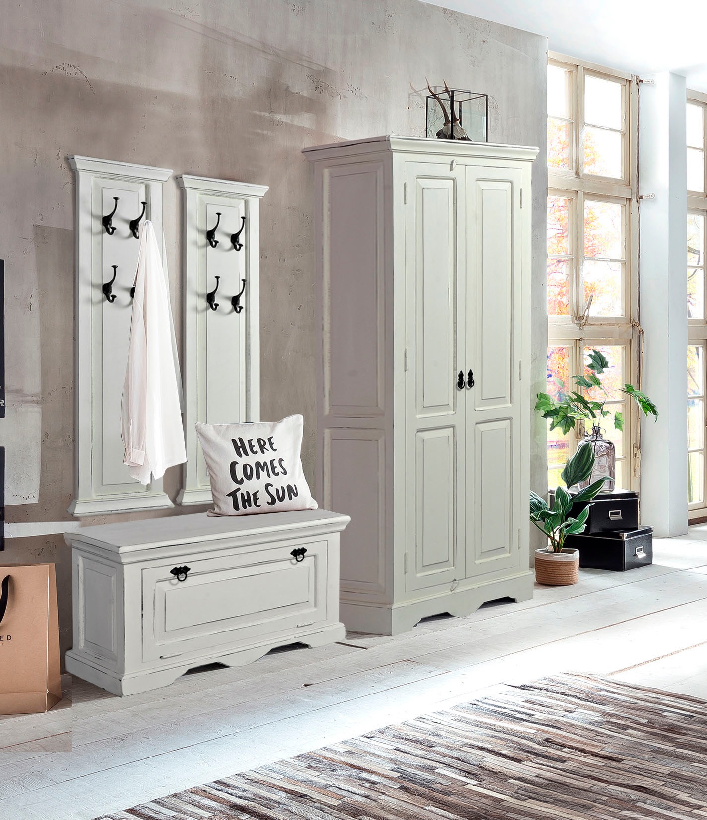 SIT Garderoben-Set »Toledo«, (4 St.), im Shabby Chic Stil, 4-teilig