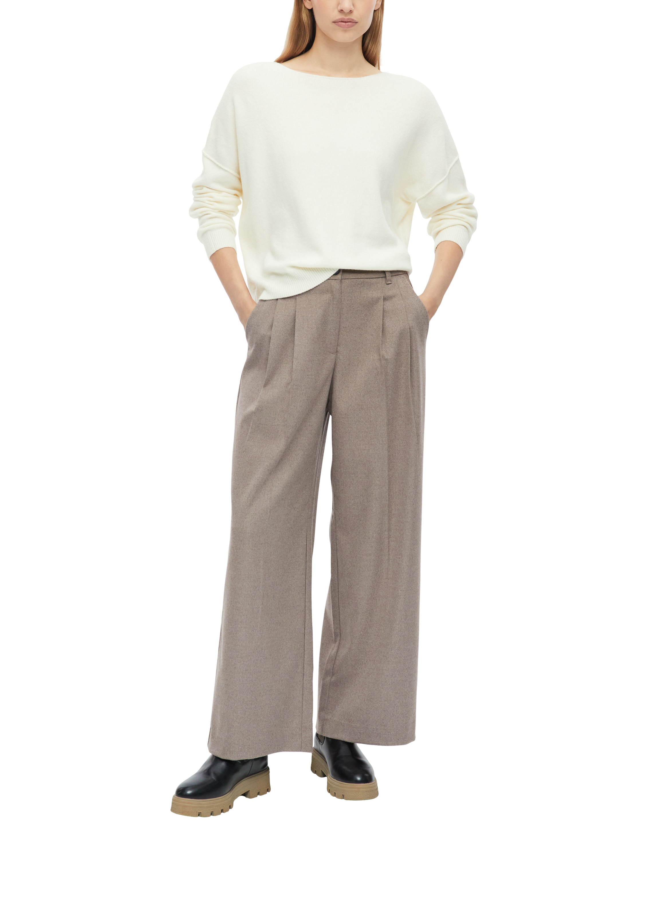 s.Oliver Stoffhose  mit Viskose und Stretch