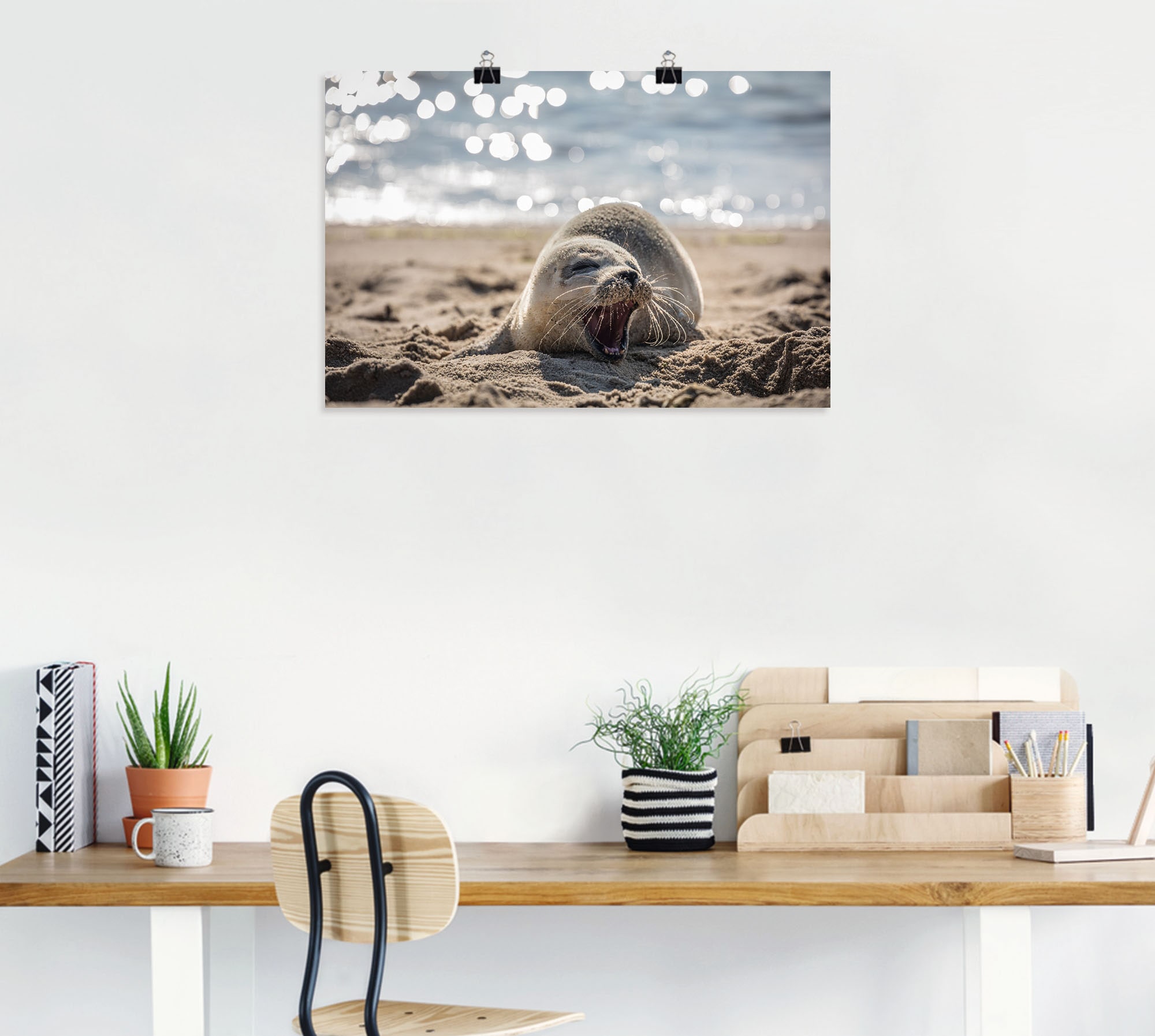 Artland Wandbild »Baby-Robbe am Strand von List, Sylt«, Robben, (1 St.), als Poster, Wandaufkleber in verschied. Größen
