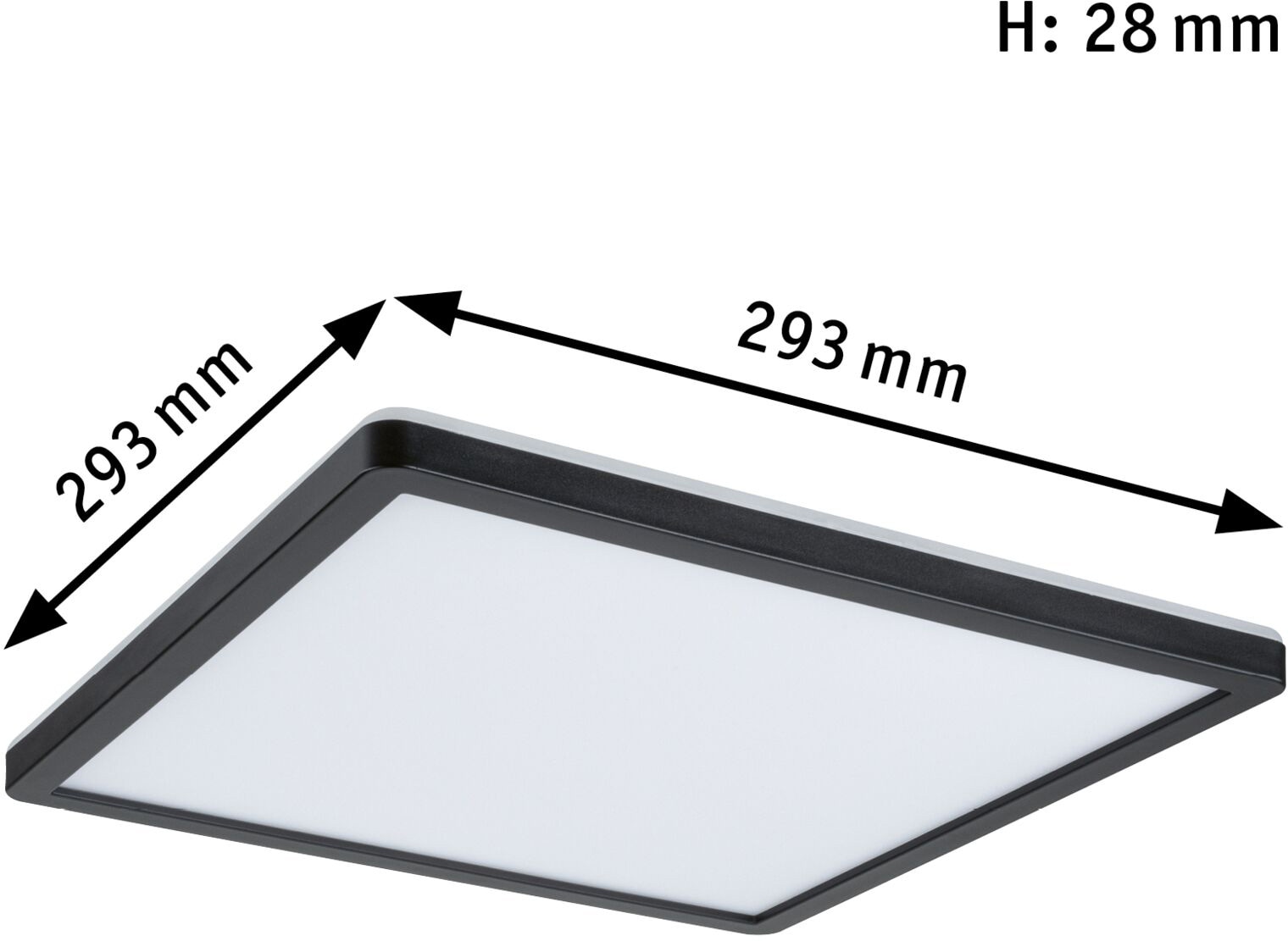 Paulmann LED Panel »Atria Shine IP44 eckig 293x293mm 16W 1600lm 3000K«, 1 flammig, Backlight