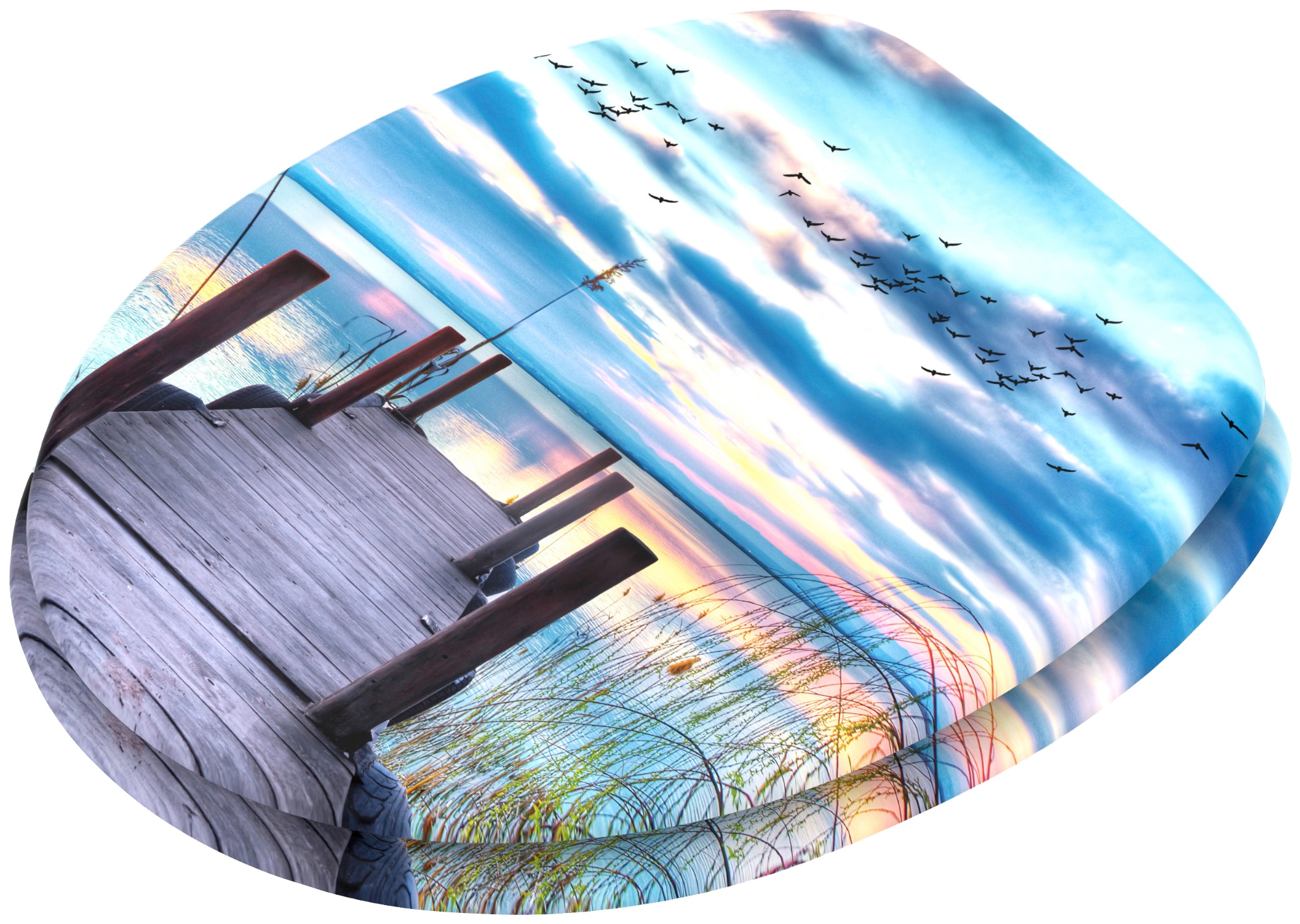 Sanilo WC-Sitz »Sunset«, mit Absenkautomatik, BxL: 37,7 x 42,0 - 47,0 cm