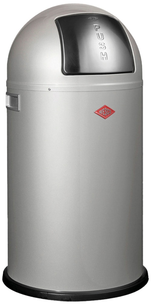PushBoy Mülleimer 50 l silberfarben