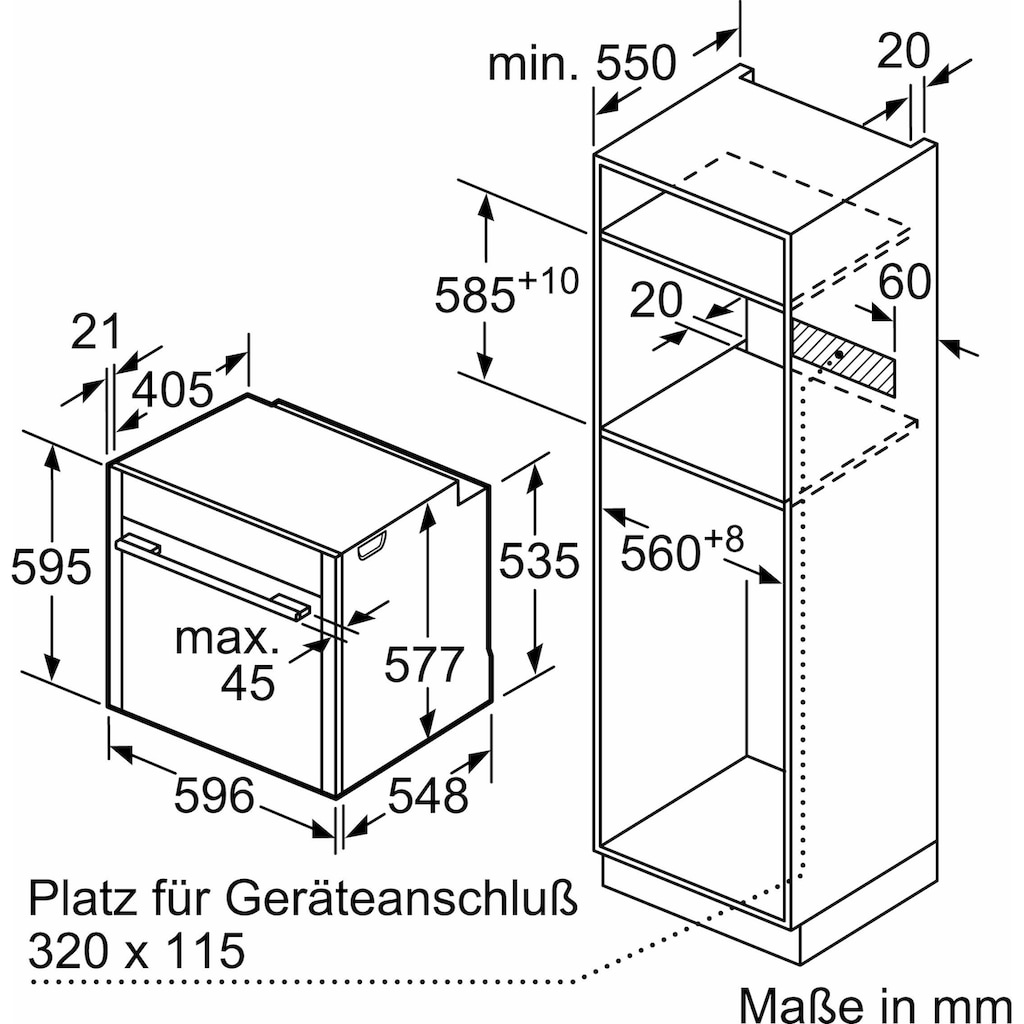 NEFF Einbaubackofen »B15CR22N1«, N 70, B15CR22N1, mit Teleskopauszug nachrüstbar, easyClean