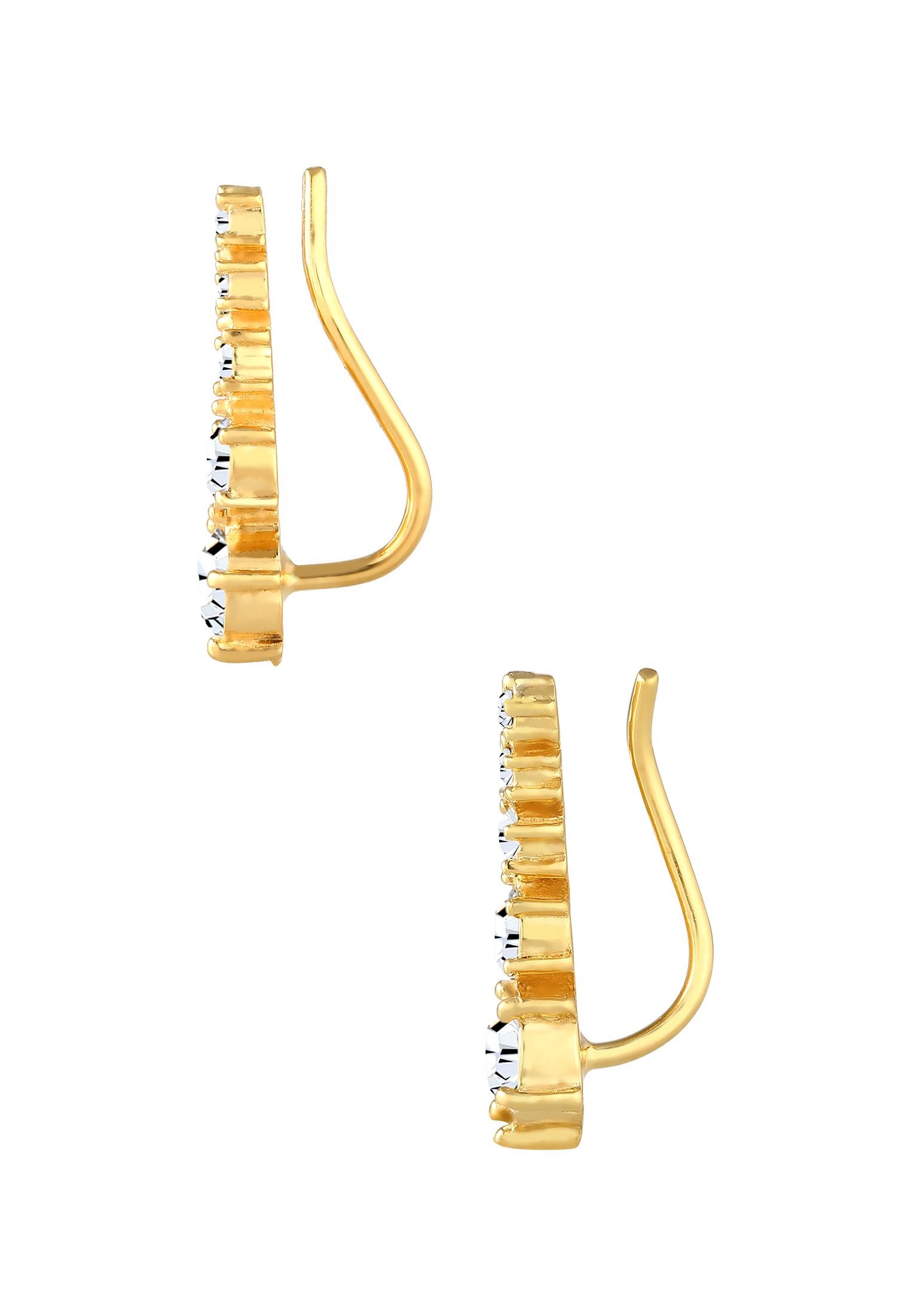 Elli Paar Ohrstecker »Ohrringe Earcuff Klassik Kristalle 925 Silber«