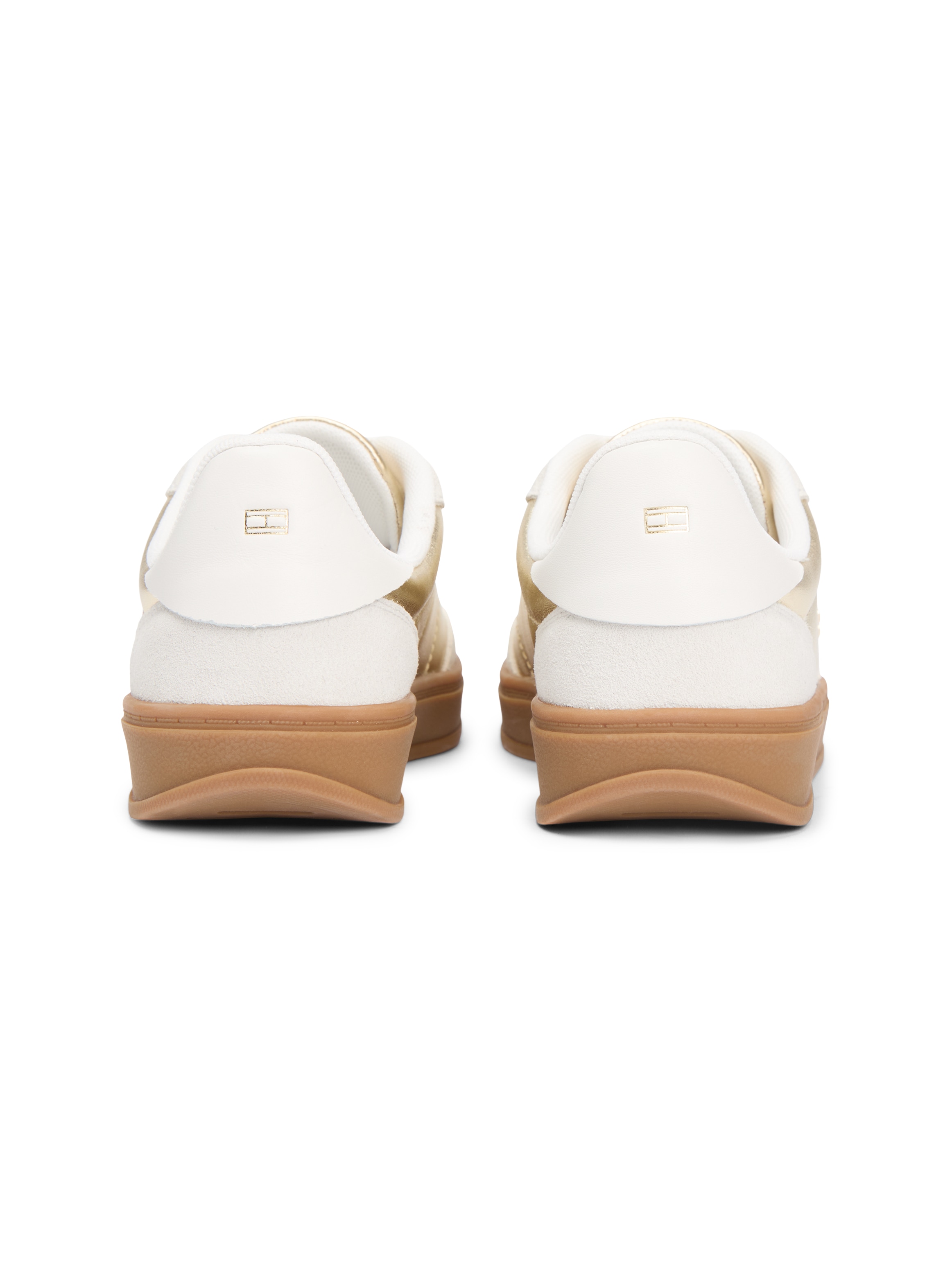 Tommy Hilfiger Plateausneaker »MU JACKIE METALLIC«  , Freizeitschuh, Halbschuh, Schnürschuh im glänzenden Metallic-Look