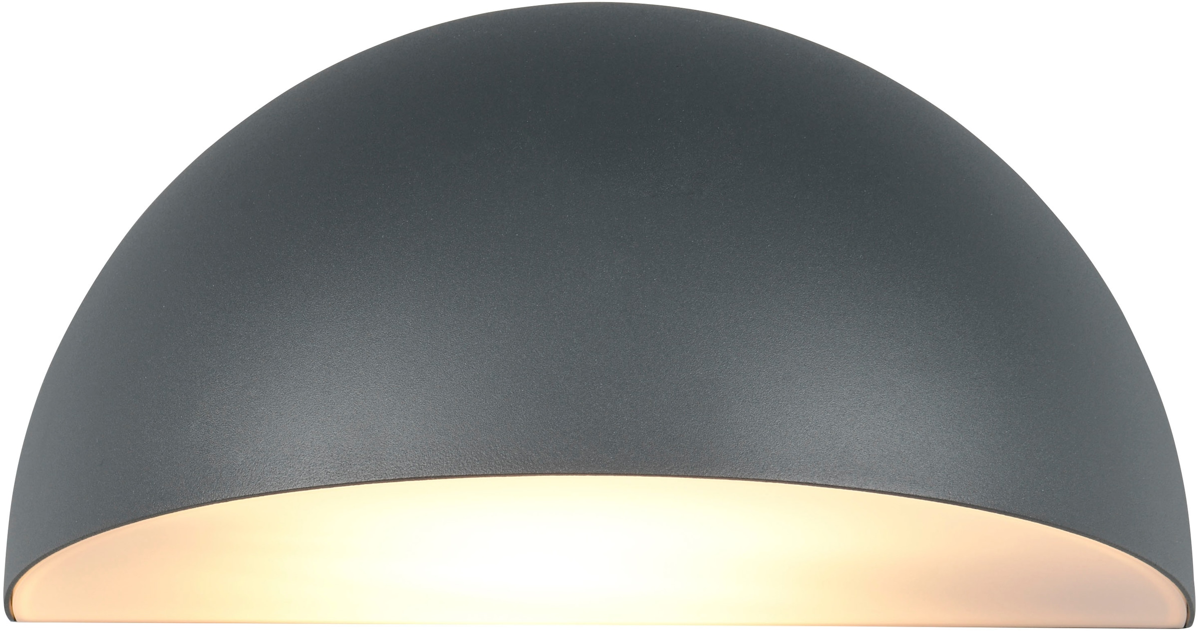 TRIO Leuchten Außen-Wandleuchte »MAAS, Hauswand Leuchte Downlight kugelförmig Metall Aluminium IP44« E27 1 Stk. warmweiß - kaltweiß exkl 1x E27 max 10W, Breite 27cm Höhe 14cm, Leuchtmittel wechselbar