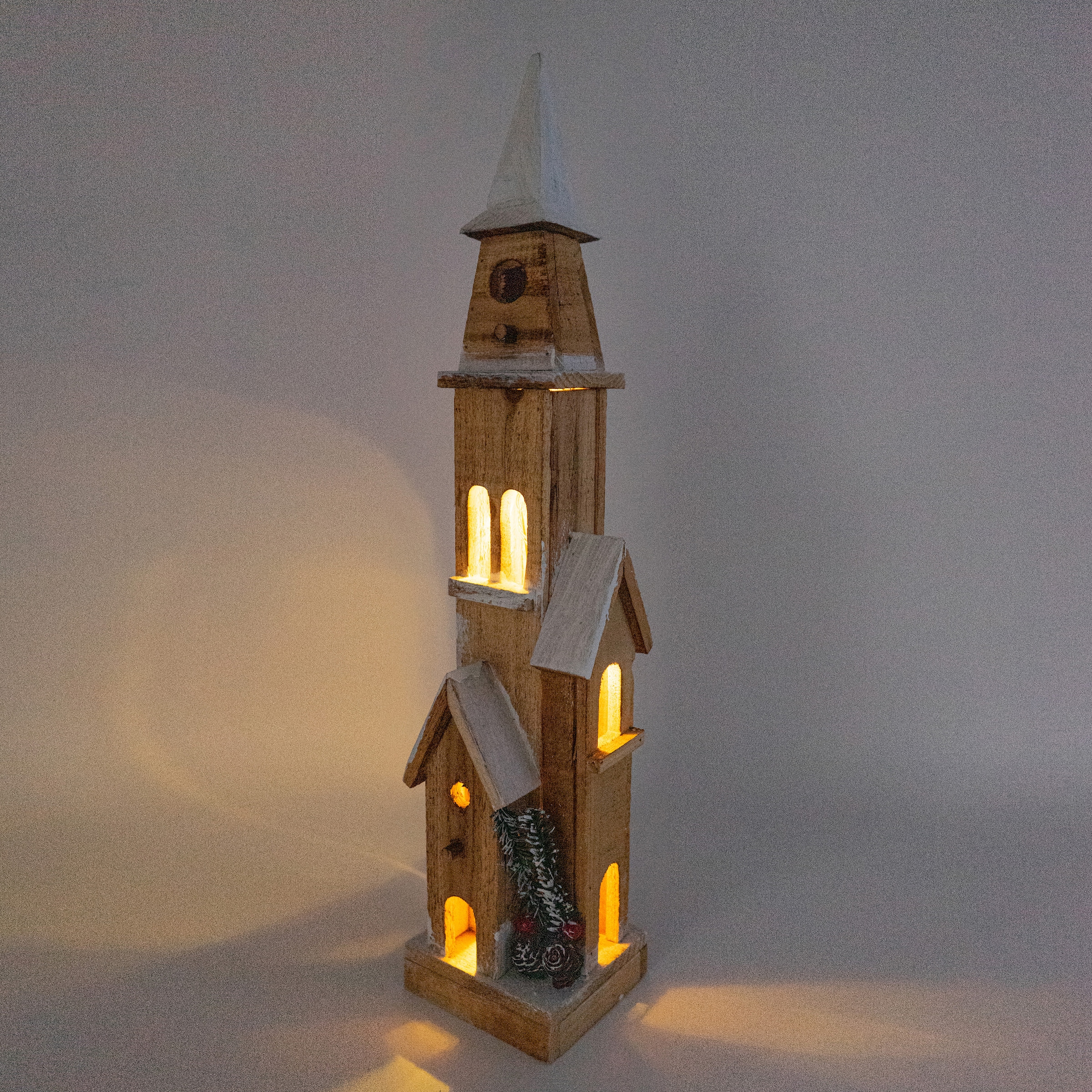 NOOR LIVING Weihnachtshaus »Weihnachtsdeko«, Höhe gefertigt, aus cm 63 Naturholz online kaufen