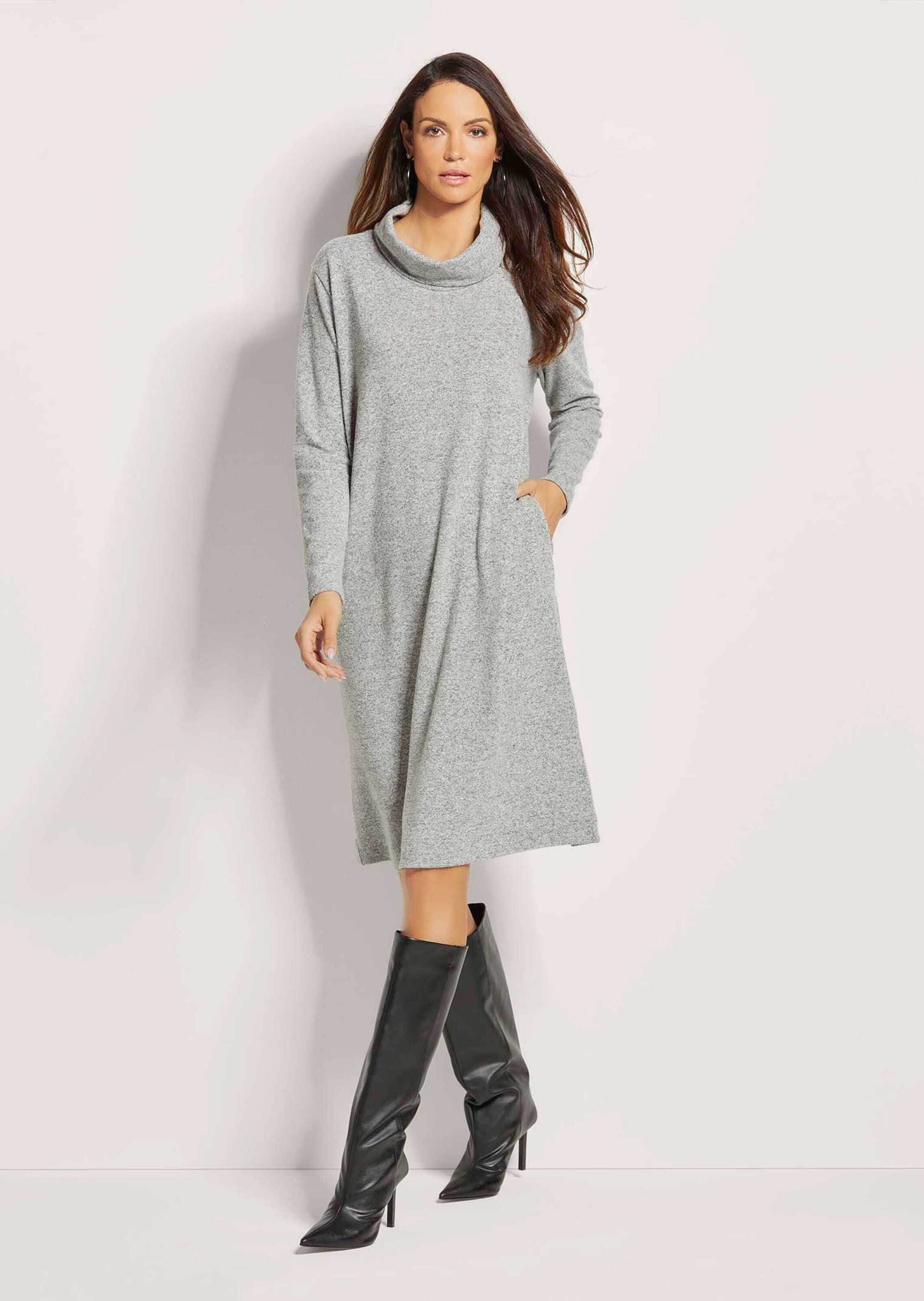 MADELEINE Sommerkleid »Kleid Rollkragen-Kleid in H-Linie«