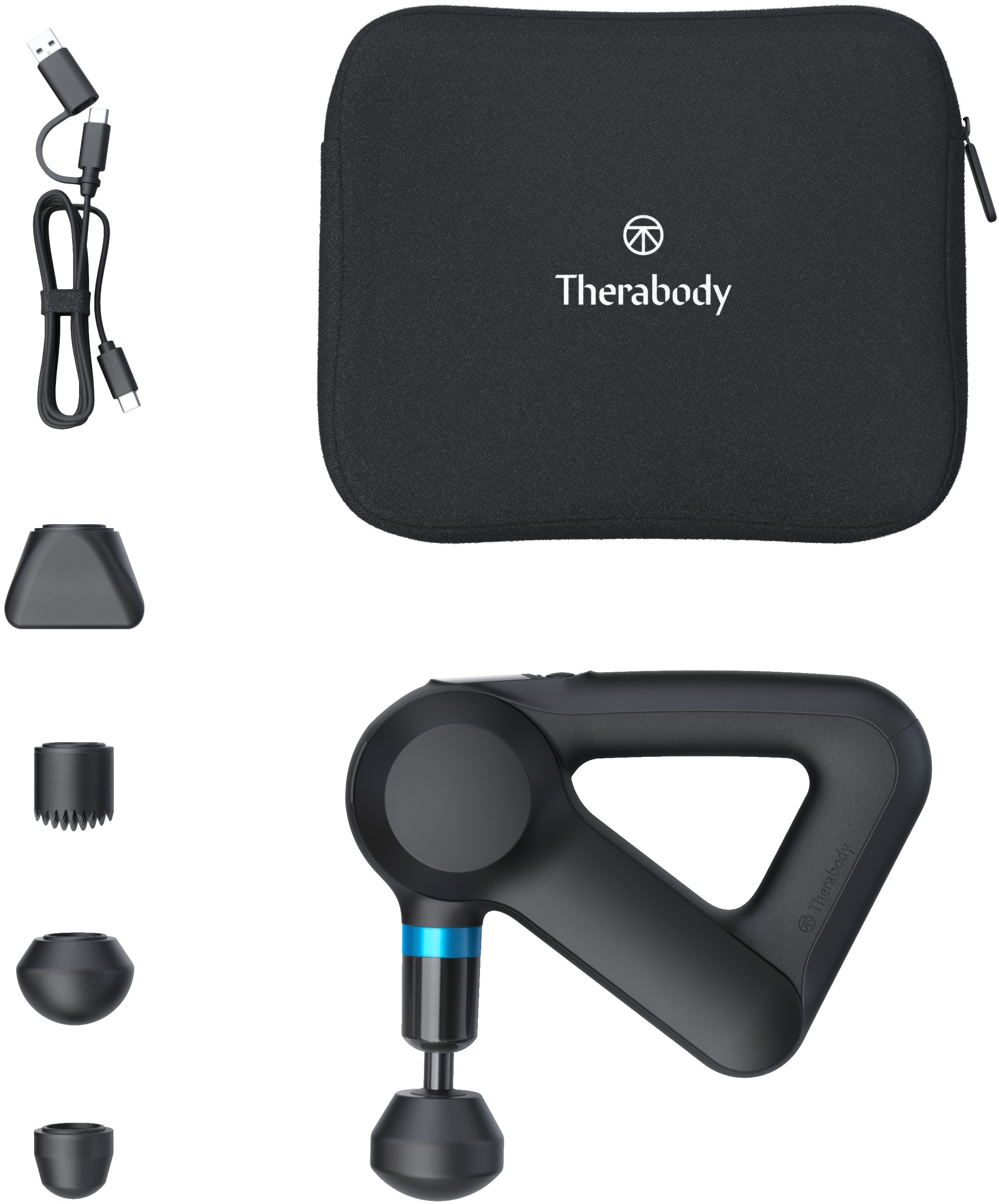 Therabody Massagepistole »Theragun Elite, Schmerzlinderung, Regeneration, Stressreduktion«, patentierter ergonomischer Griff & App-Steuerung, 5. Generation