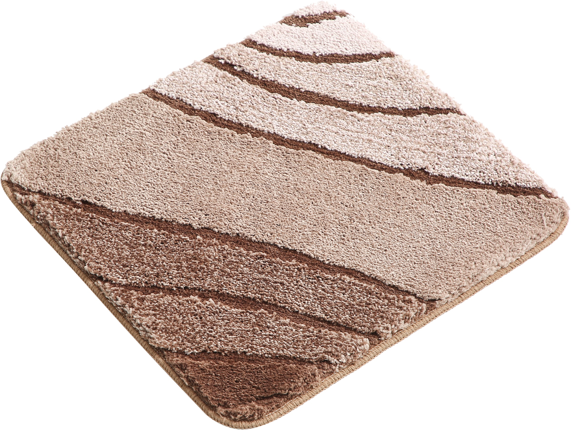 my home Badematte »Josie, Badvorleger, Badezimmer Teppich«, rutschhemmend beschichtet, fußbodenheizungsgeeignet-schnell trocknend-strapazierfähig, Badteppich, Badematten, rechteckig, rund & als 3-tlg. Set erhältlich