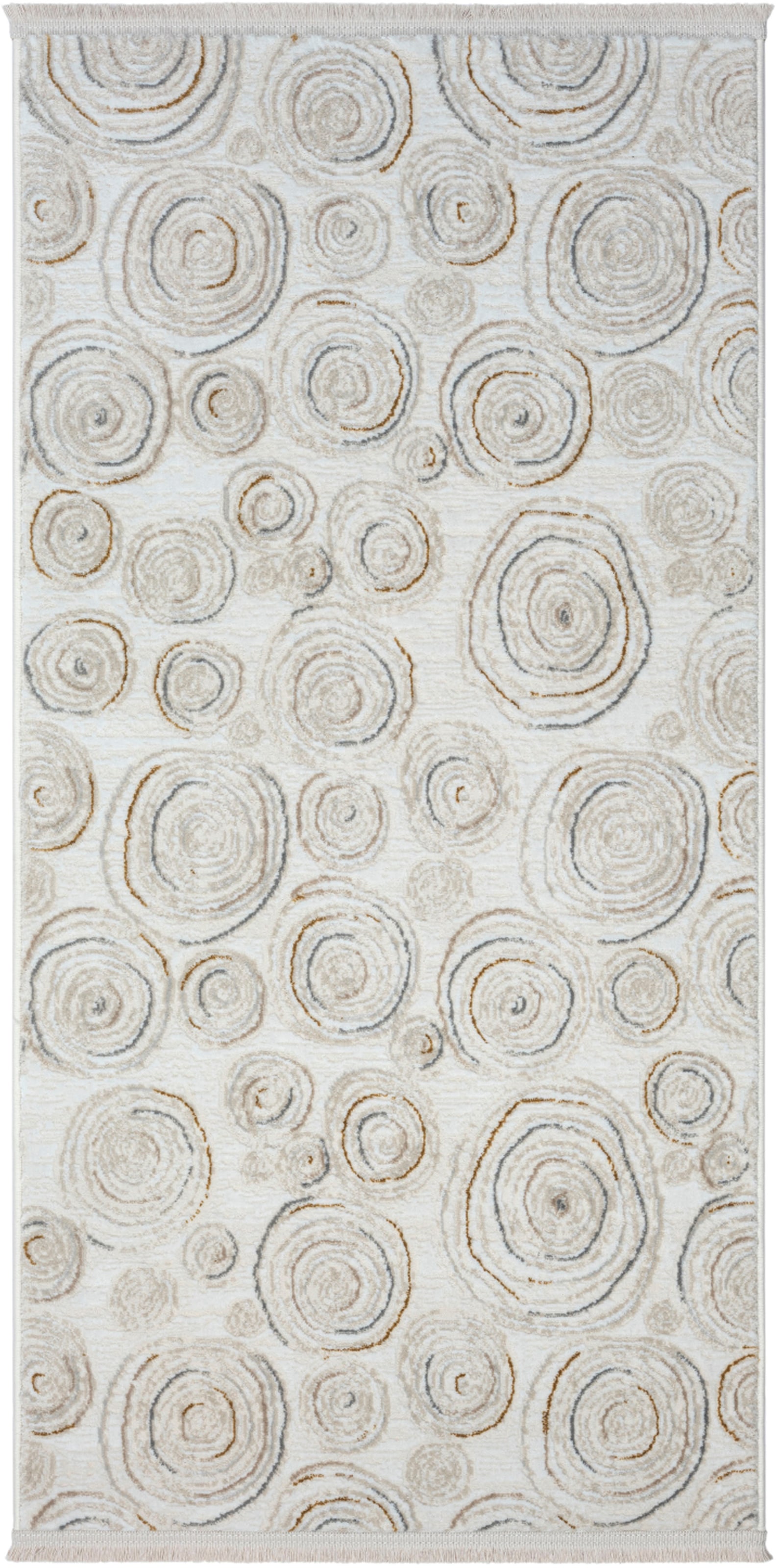 Myflair Möbel & Accessoires Teppich »My Style Lagerräumung«, rechteckig, 10 mm Höhe, Kurzflor, Scandi-Design, besonders weich durch Microfaser, mit Fransen