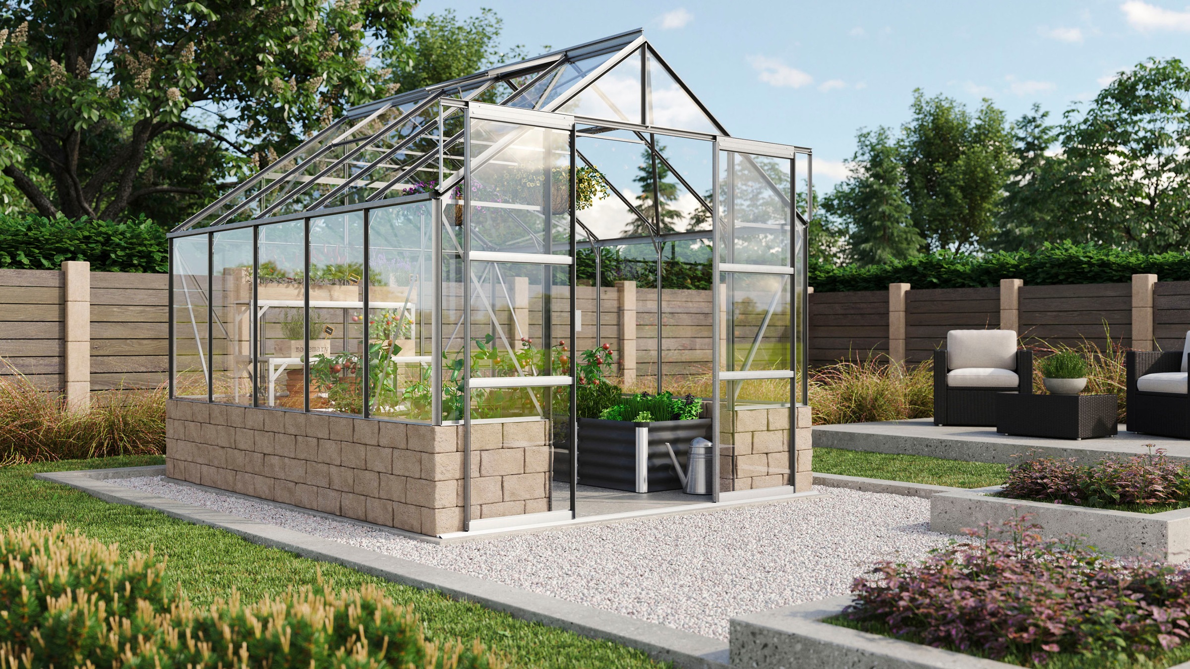 Vitavia Gewächshaus »Cassandra 8300«, Alu-Profile, 3 mm Sicherheitsglas