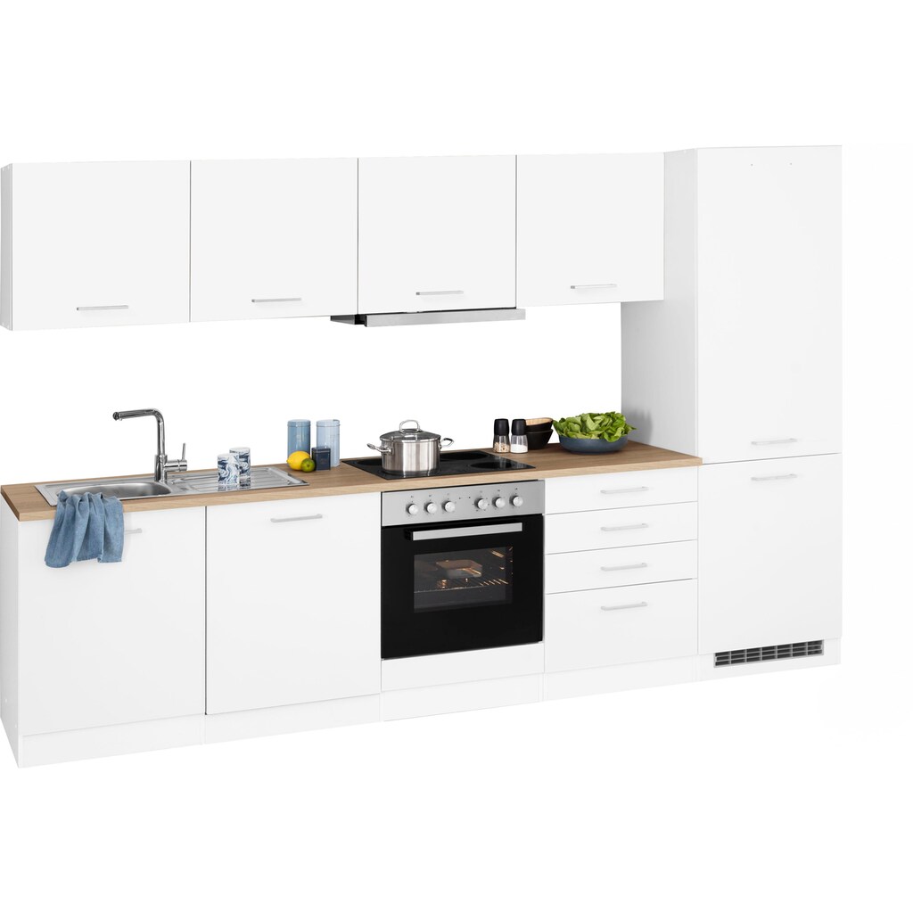 HELD MÖBEL Küchenzeile »Visby«, mit E-Geräten, Breite 300 cm