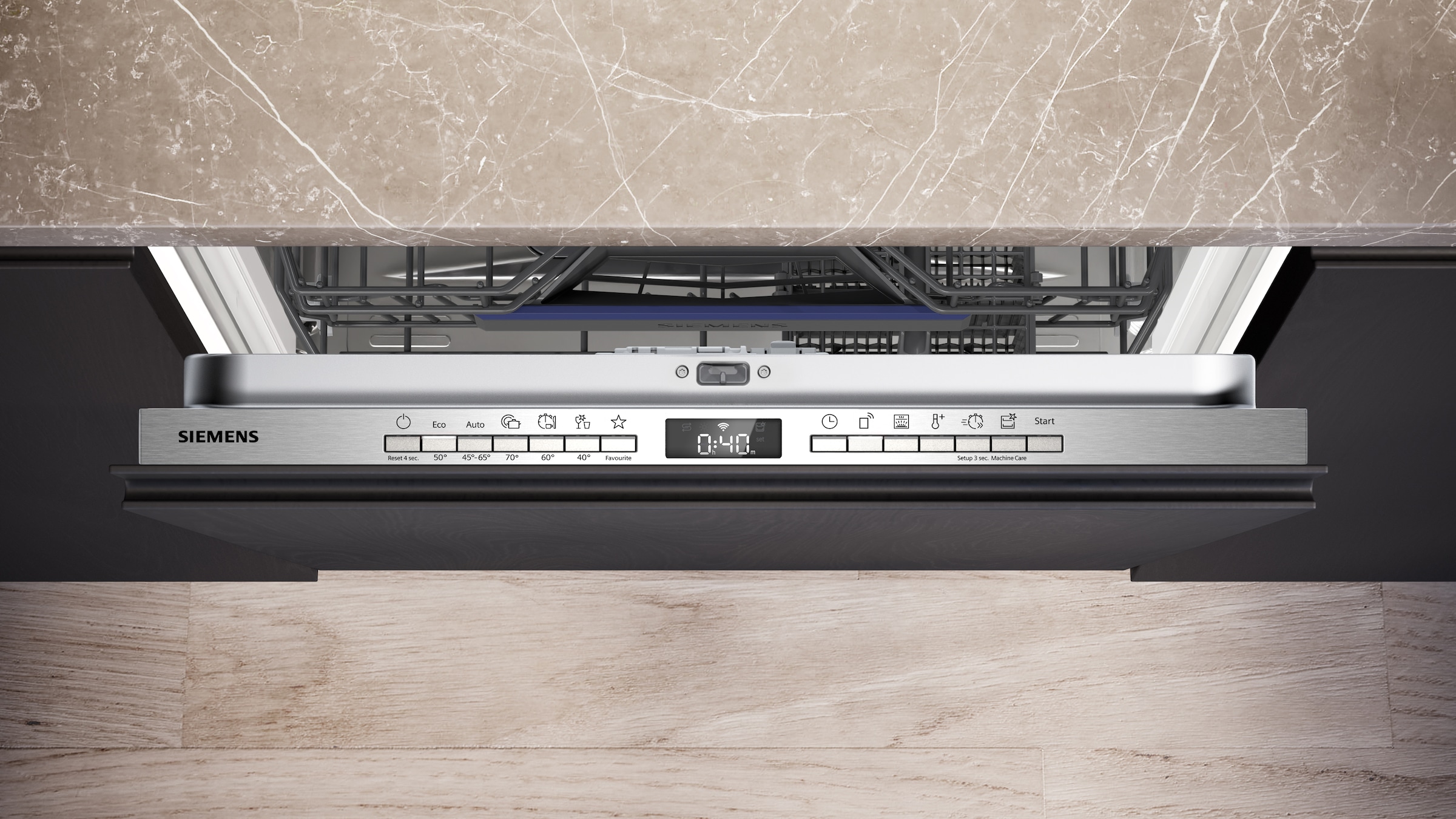 SIEMENS vollintegrierbarer Geschirrspüler iQ300 »SN63EX27AE« 13 tlg. Maßgedecke