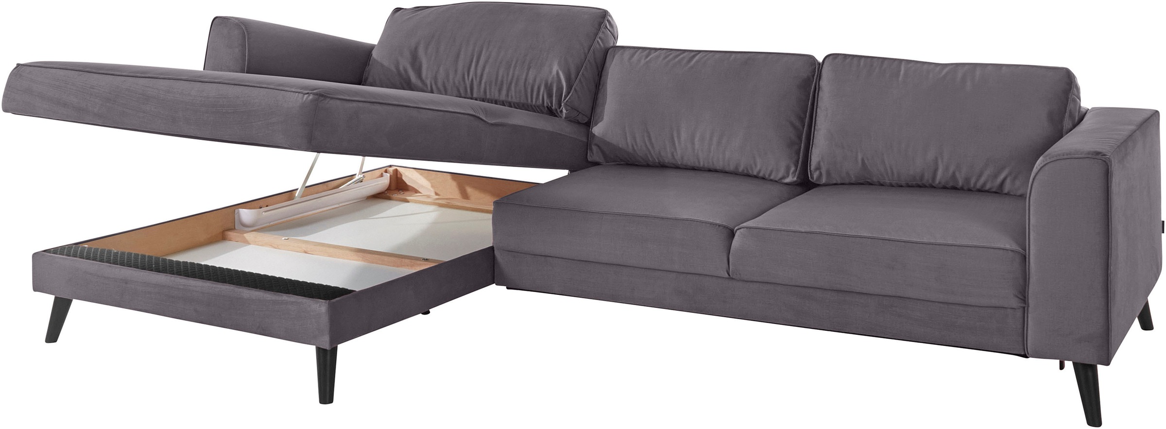 INOSIGN Ecksofa »Lumber Jack, elegant und bequem, Breite 280, hoher Fuß, L-Form«, in moderner Optik