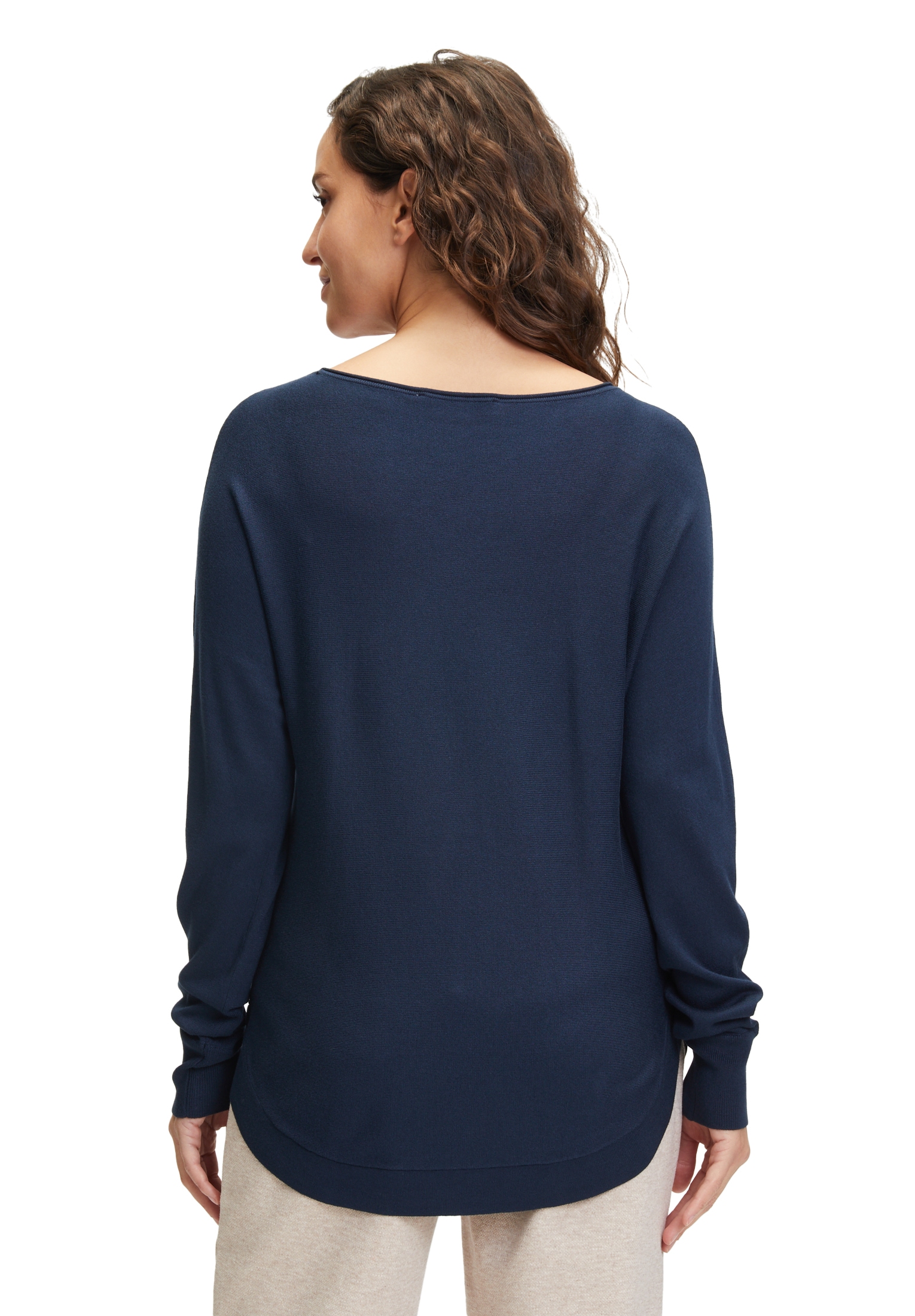 Betty&Co Rundhalspullover »Feinstrickpullover mit U-Boot-Ausschnitt«