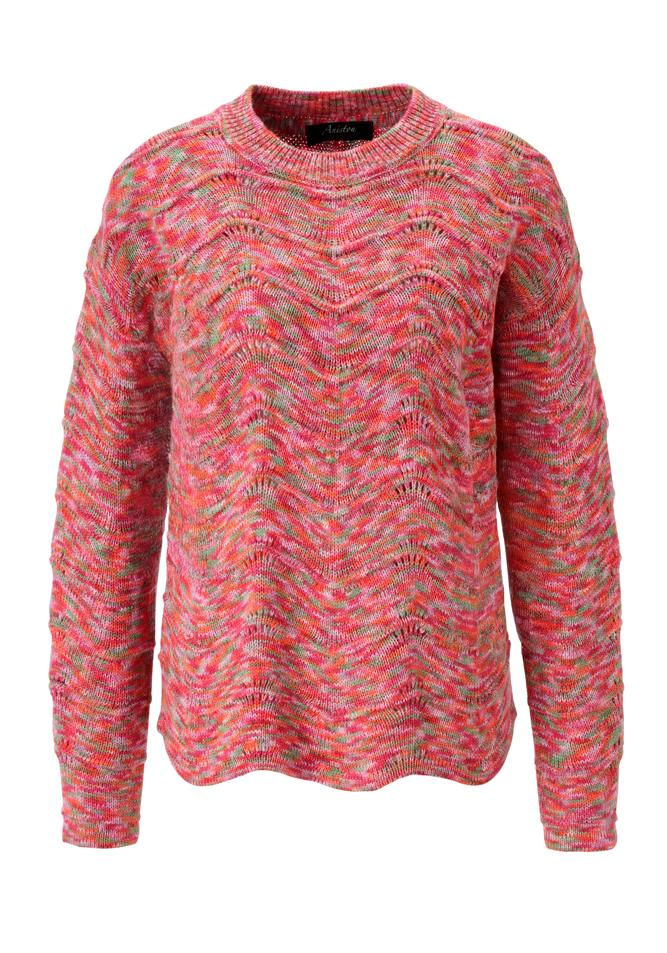 Aniston CASUAL Strickpullover aus buntem Space-Garn - jedes Teil ein Unikat