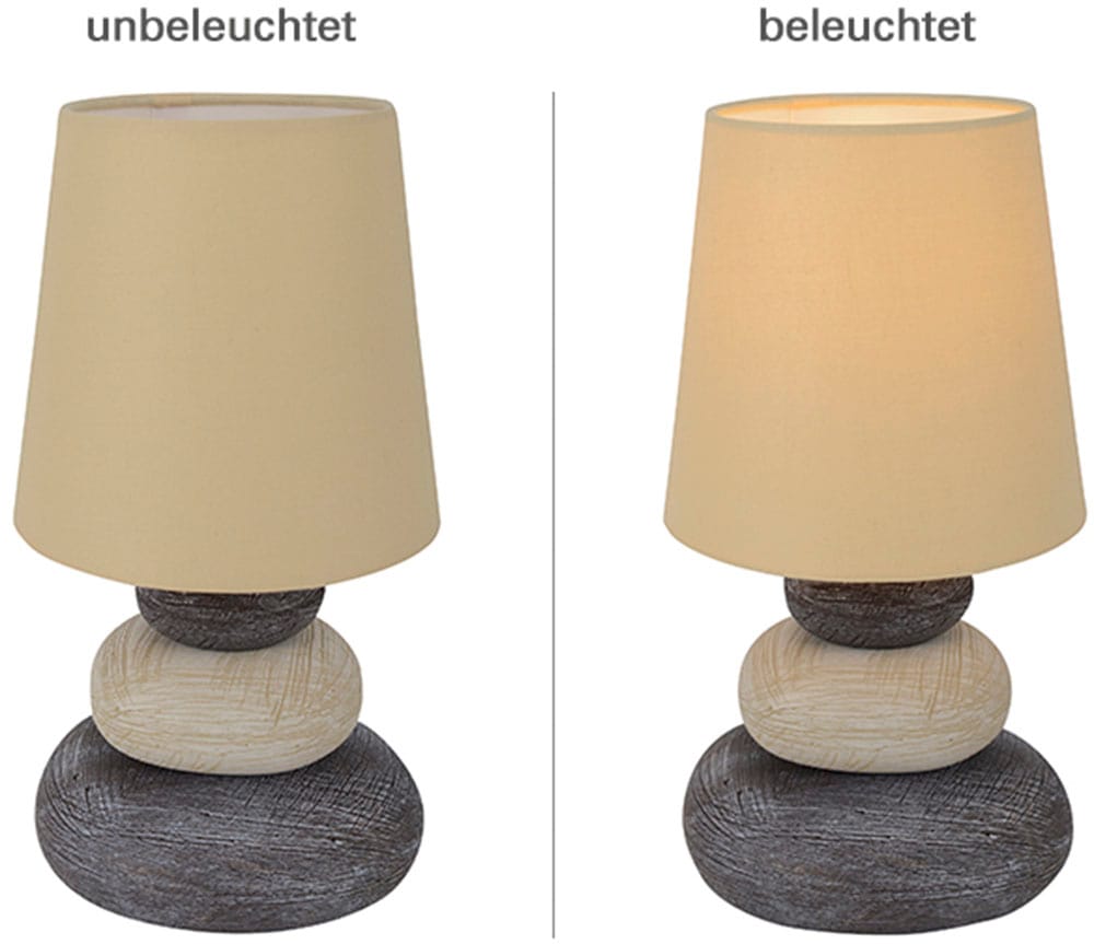 näve LED Tischleuchte »Stoney« E14 1 Stk. Zuleitung: ca. 130 cm