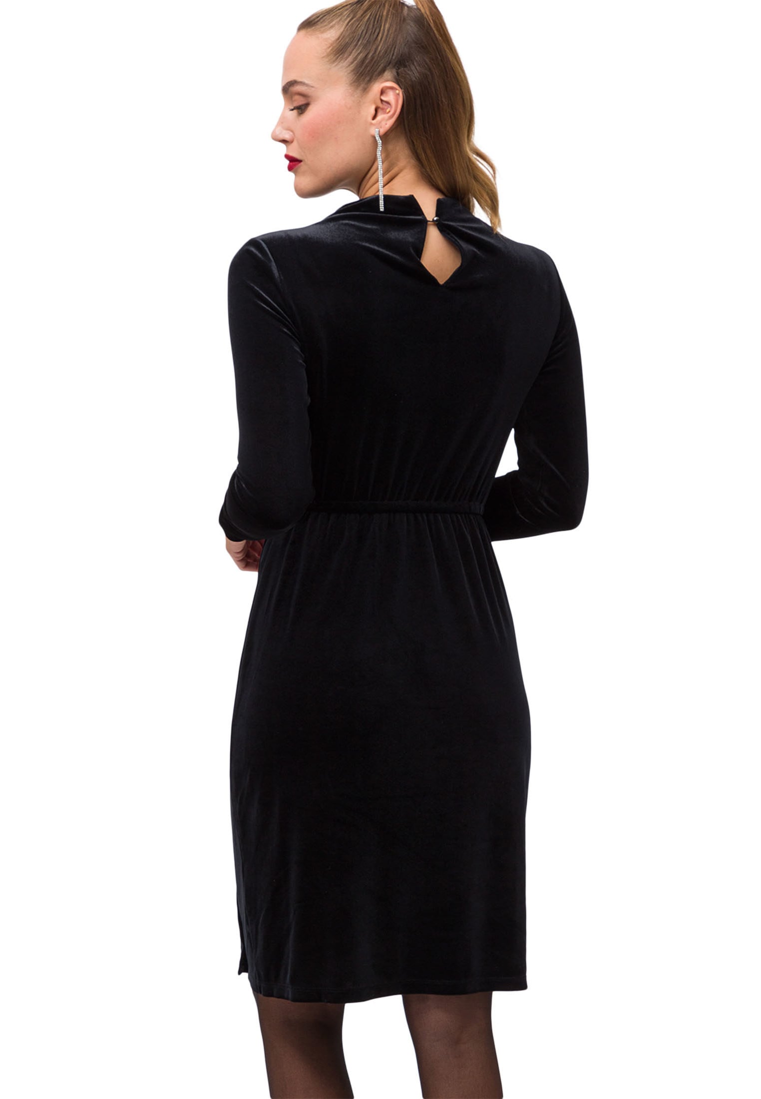 Zero Samtkleid »Samtkleid mit Stehkragen«