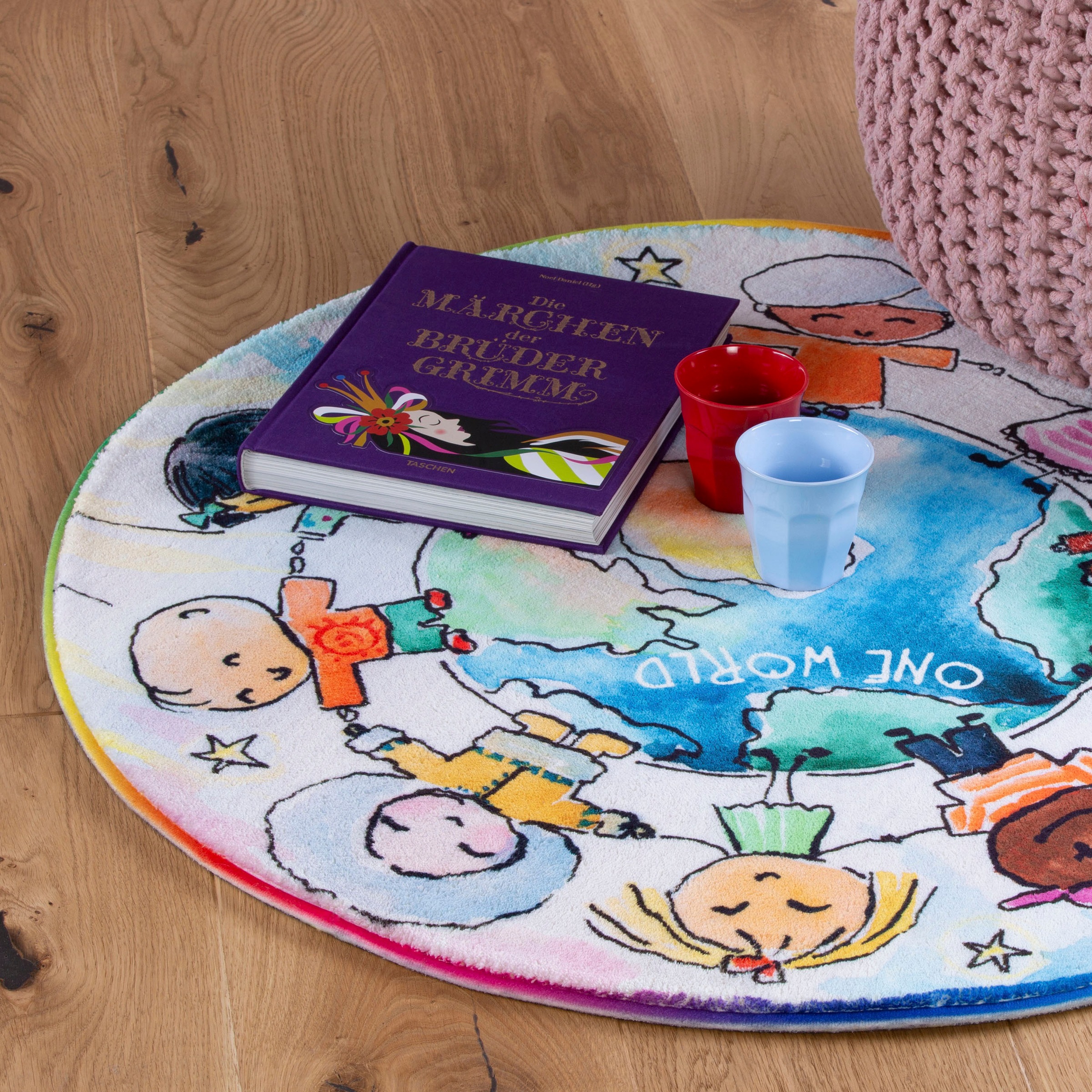Obsession Kinderteppich »My Juno 477«, rund, 10 mm Höhe, Kurzflor, Spielteppich, Motiv Kinder, Kinderzimmer