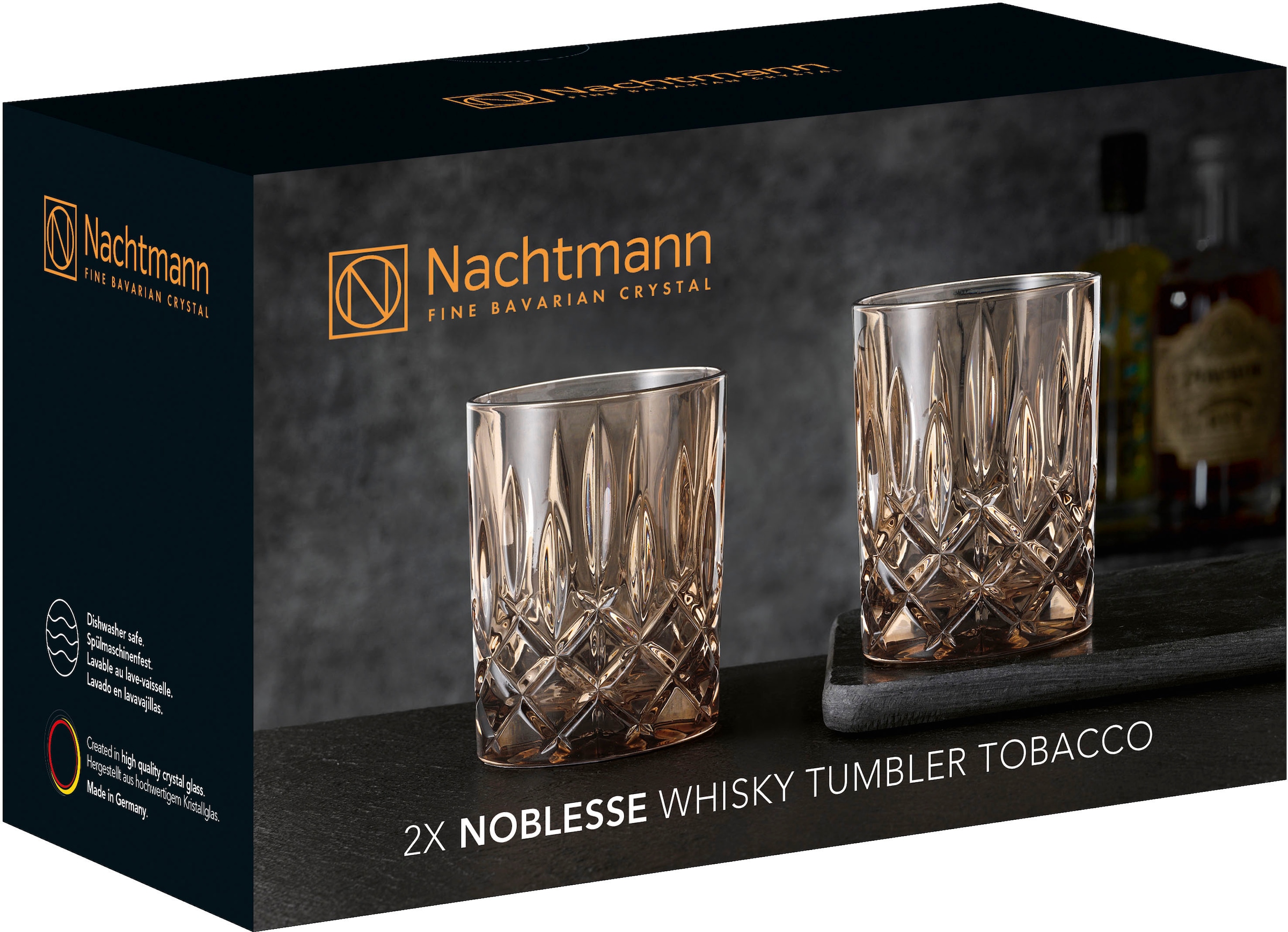 Nachtmann Whiskyglas »Noblesse«, (Set, 2 tlg.), Made in Germany, 295 ml, 2-teilig