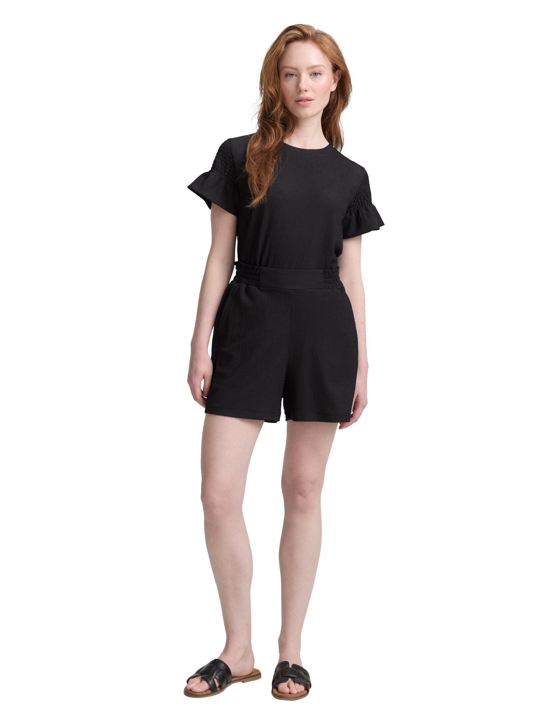 TOM TAILOR Denim Shorts, gestreifte Optik