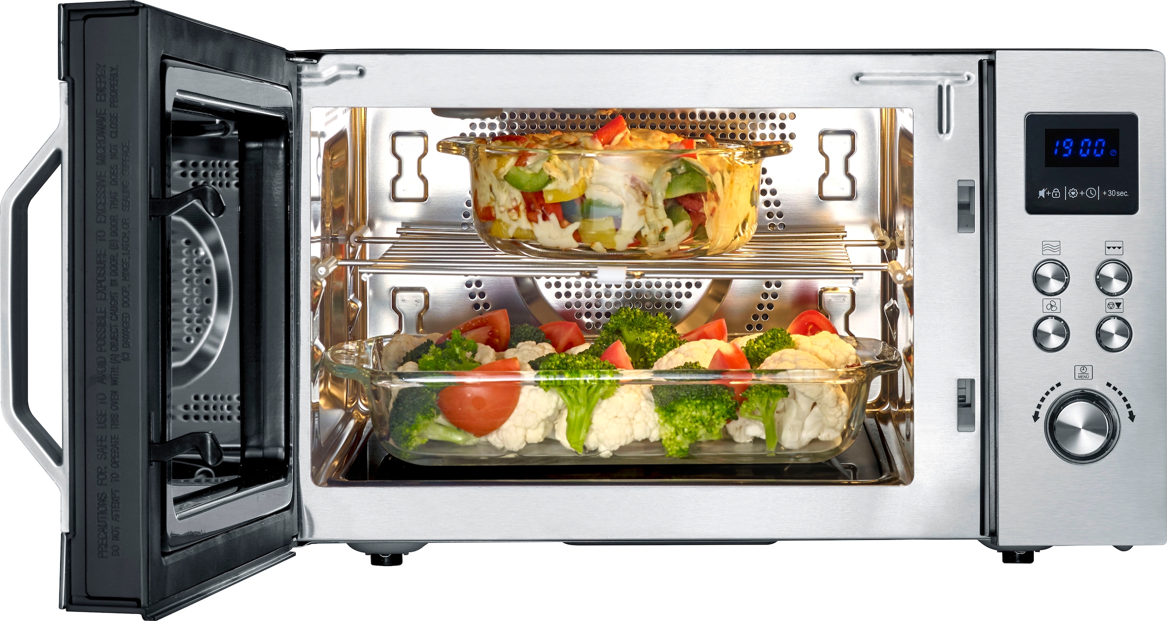 Severin Mikrowelle »MW 7777«, Mikrowelle-Heißluft-Grill, 900 W, mit 8 Automatikprogrammen