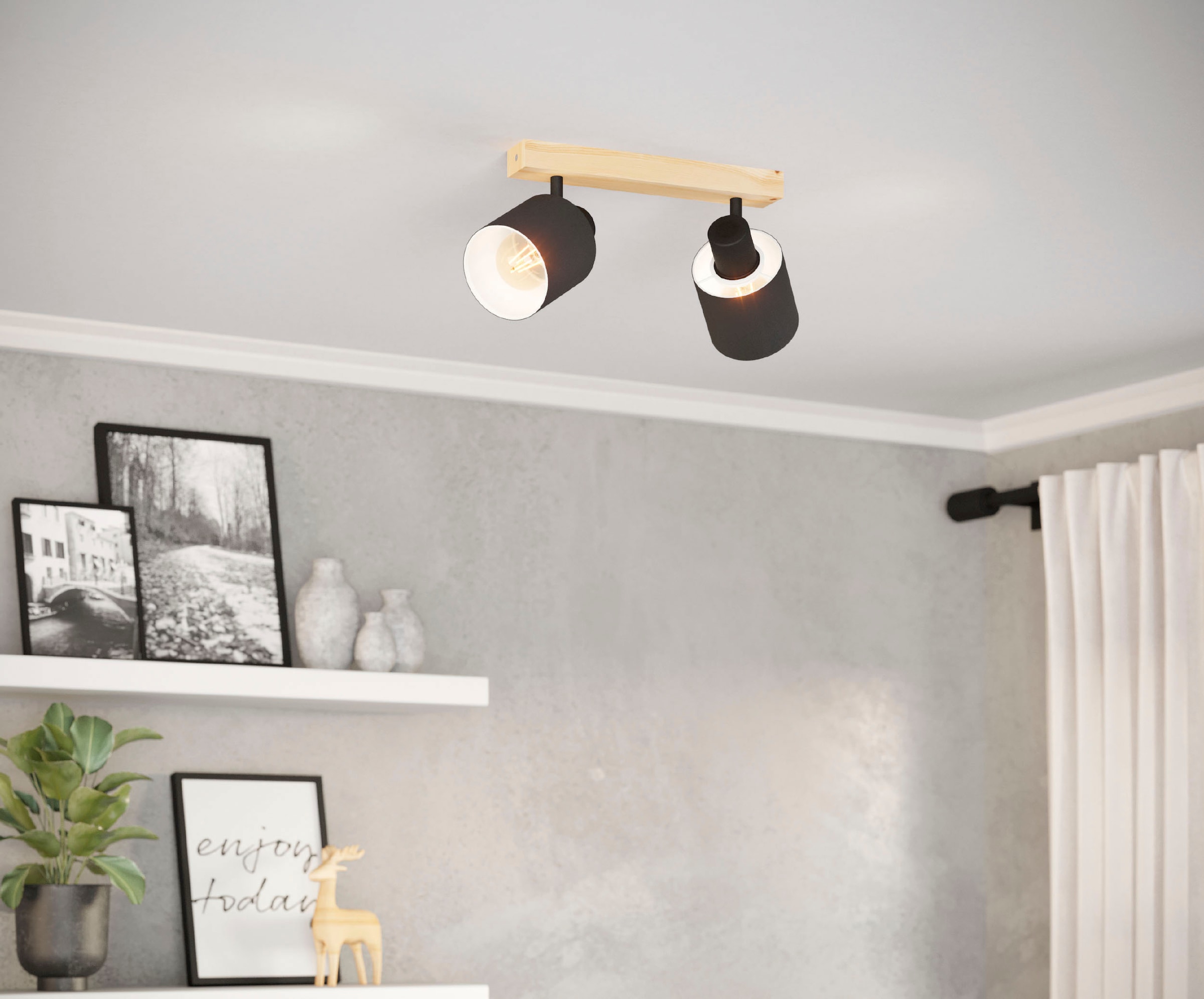 EGLO Deckenspot »BATALLAS«, Deckenstrahler skandi, E27 Schlafzimmerlampe, Jahren mit | Garantie XXL kaufen 3 Spots online Wohnzimmerlampe