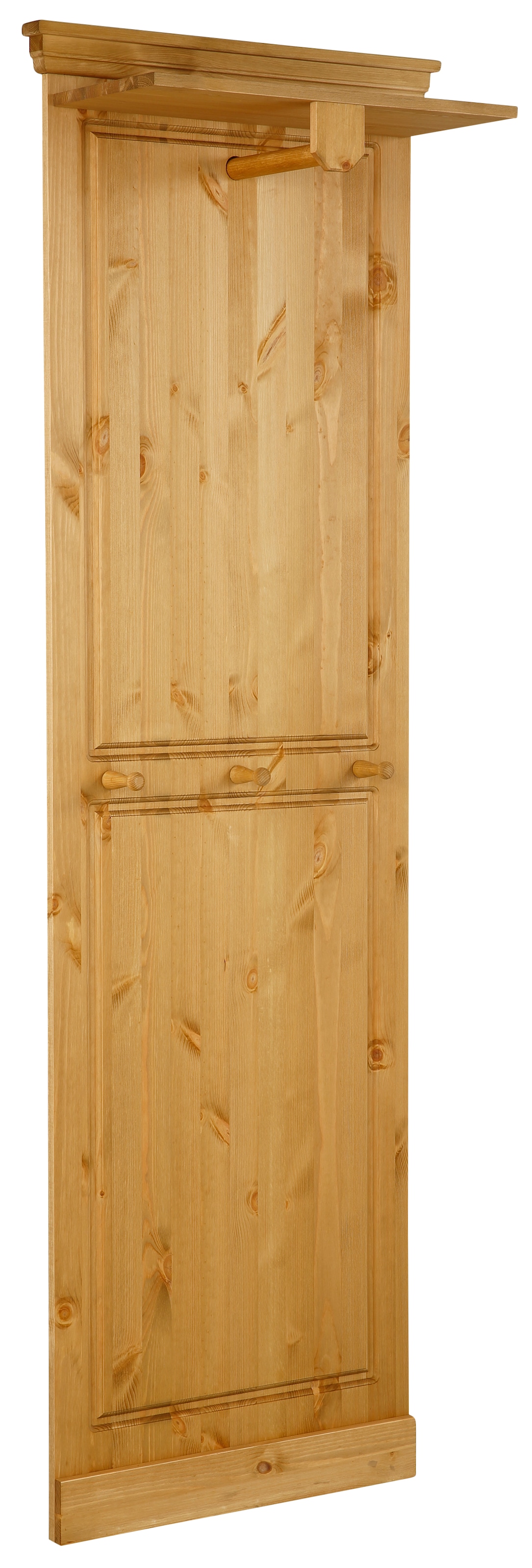 Home affaire Garderobenpaneel »Basilico«, aus massiver Kiefer, FSC®, Breite 60 cm, mit Kleiderstange, Holzhaken