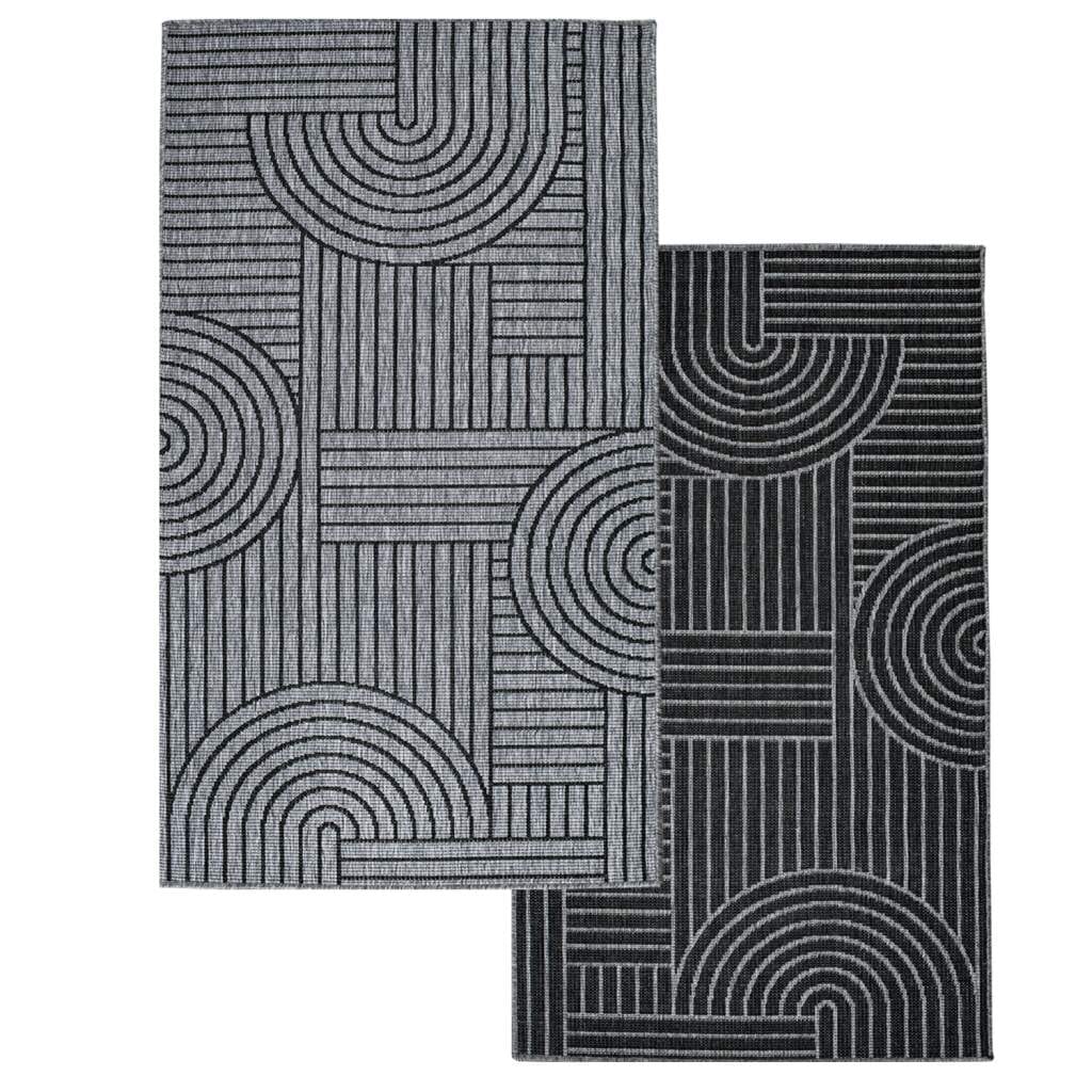 Carpet City Outdoorteppich »DUO RUG 5842« rechteckig 5 mm Höhe Wendeteppich Wetterfest In- & Outdoor, Balkon, Terrasse, Wohnzimmer