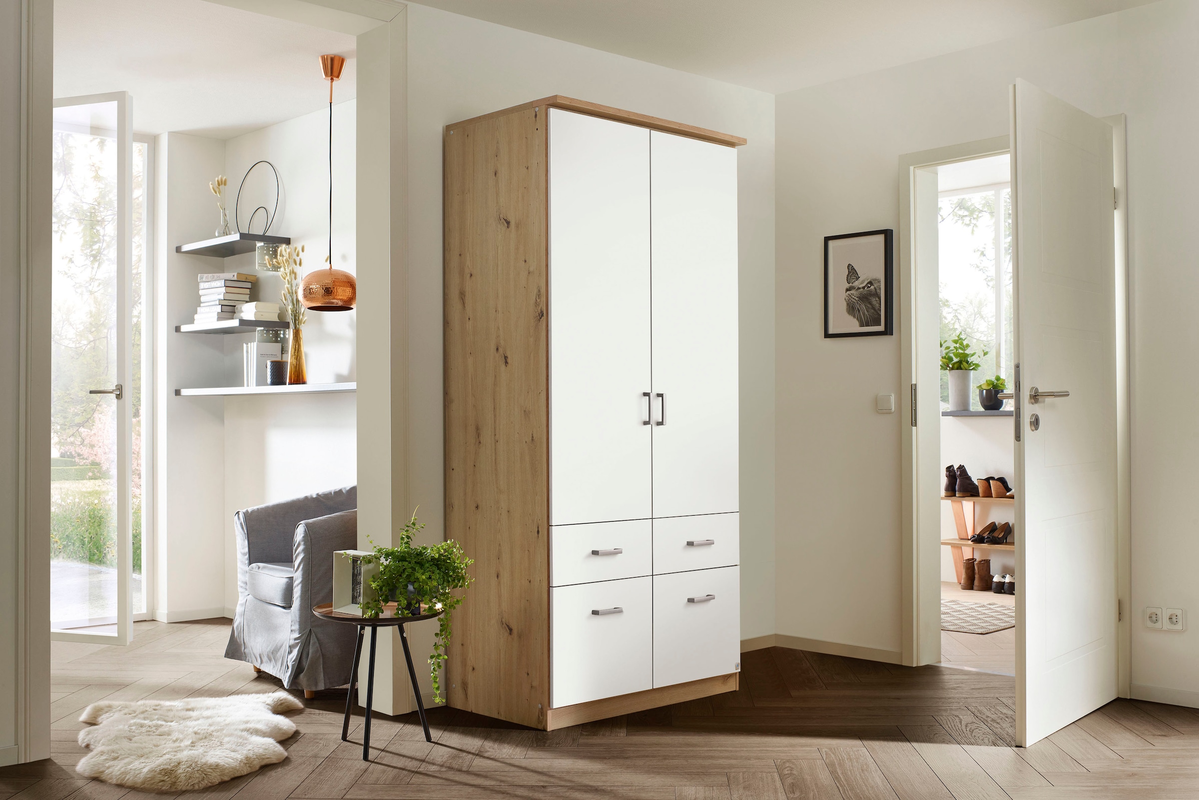 rauch Kleiderschrank »Kleiderschrank Schrank Garderobe deckenhoher Schrank BREMEN«, in vielen Farben und Ausführungen MADE IN GERMANY